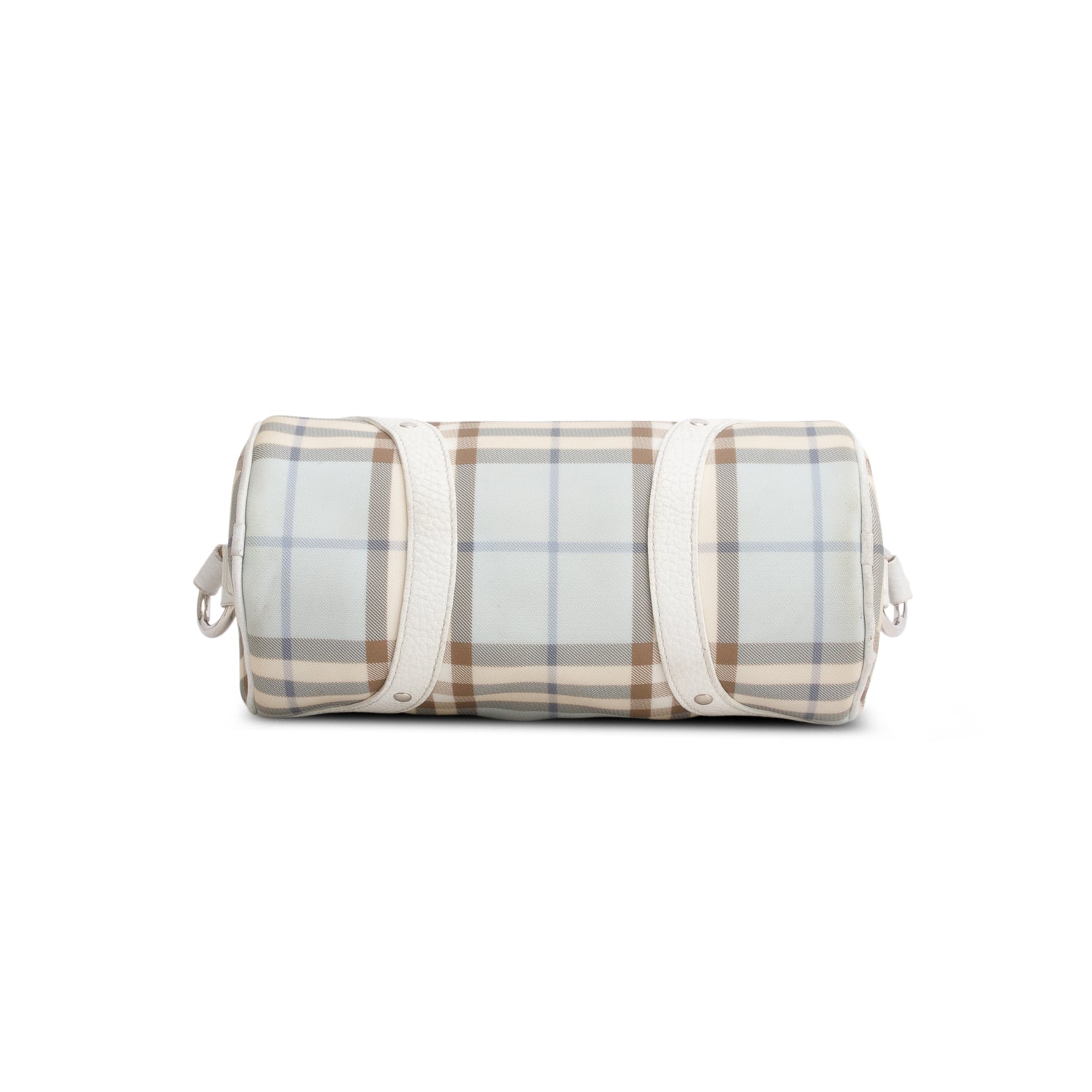 Burberry Blue Candy Nova Check Lola Barrel Bag