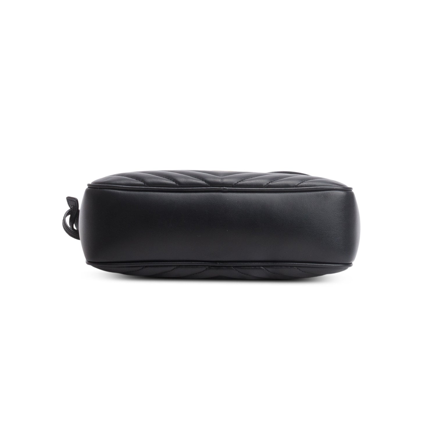 Saint Laurent 2021 Black Calfskin Matelasse Monogram Lou Camera Bag w/ Box