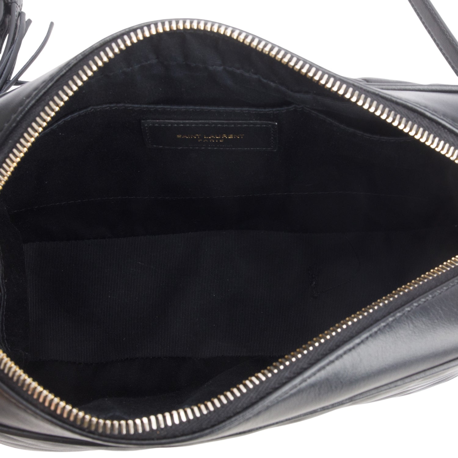 Saint Laurent 2021 Black Calfskin Matelasse Monogram Lou Camera Bag w/ Box