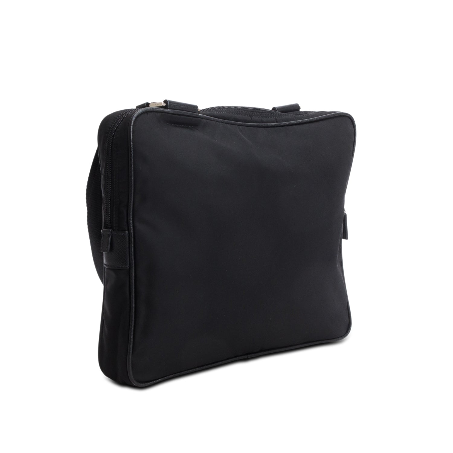 Prada Black Tessuto Nylon Vela Flat Messenger Bag