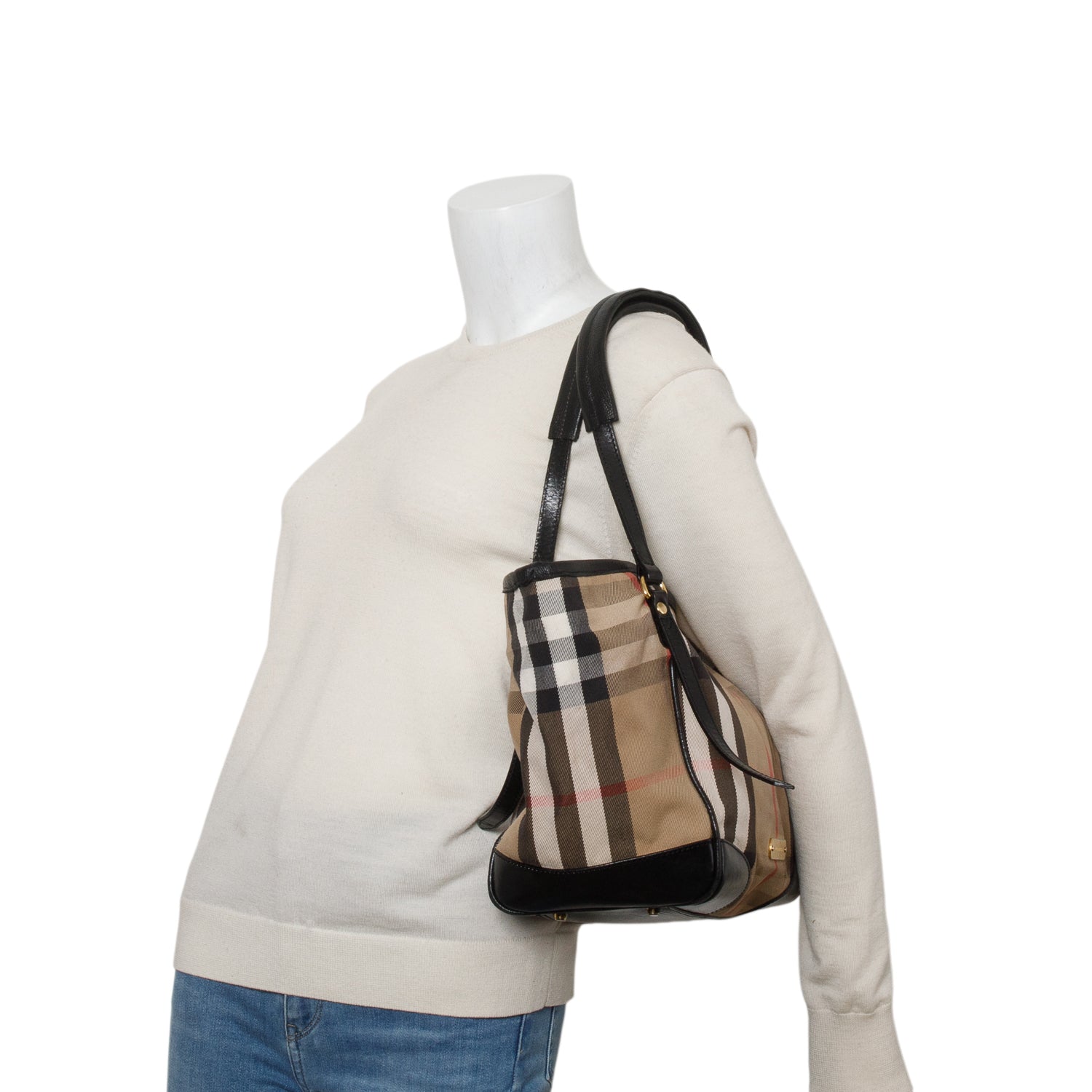 Burberry Black House Check Medium Canterbury Tote