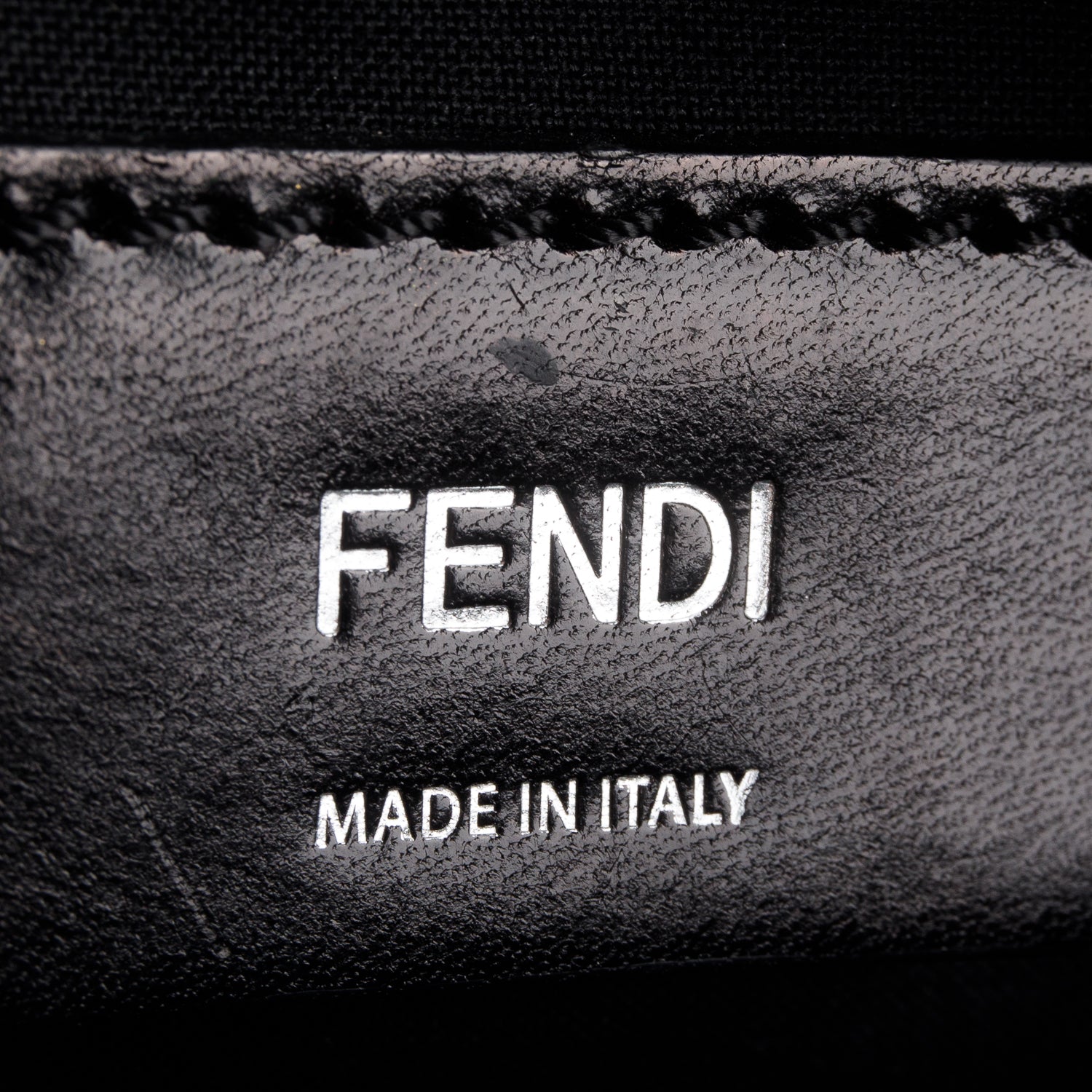 Fendi Black Leather FF Zucca Canvas Camera Case Bag