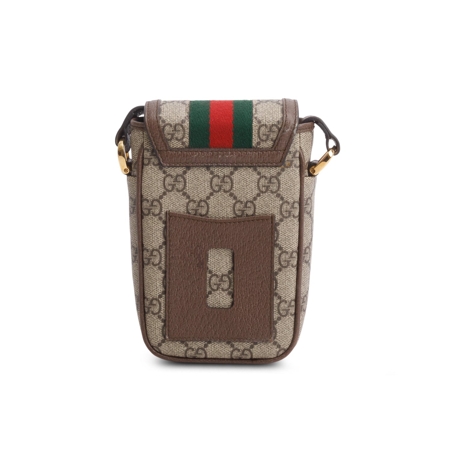 Gucci GG Supreme Monogram Web Ophidia Phone Crossbody Bag