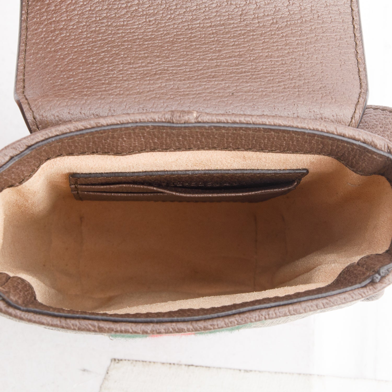 Gucci GG Supreme Monogram Web Ophidia Phone Crossbody Bag