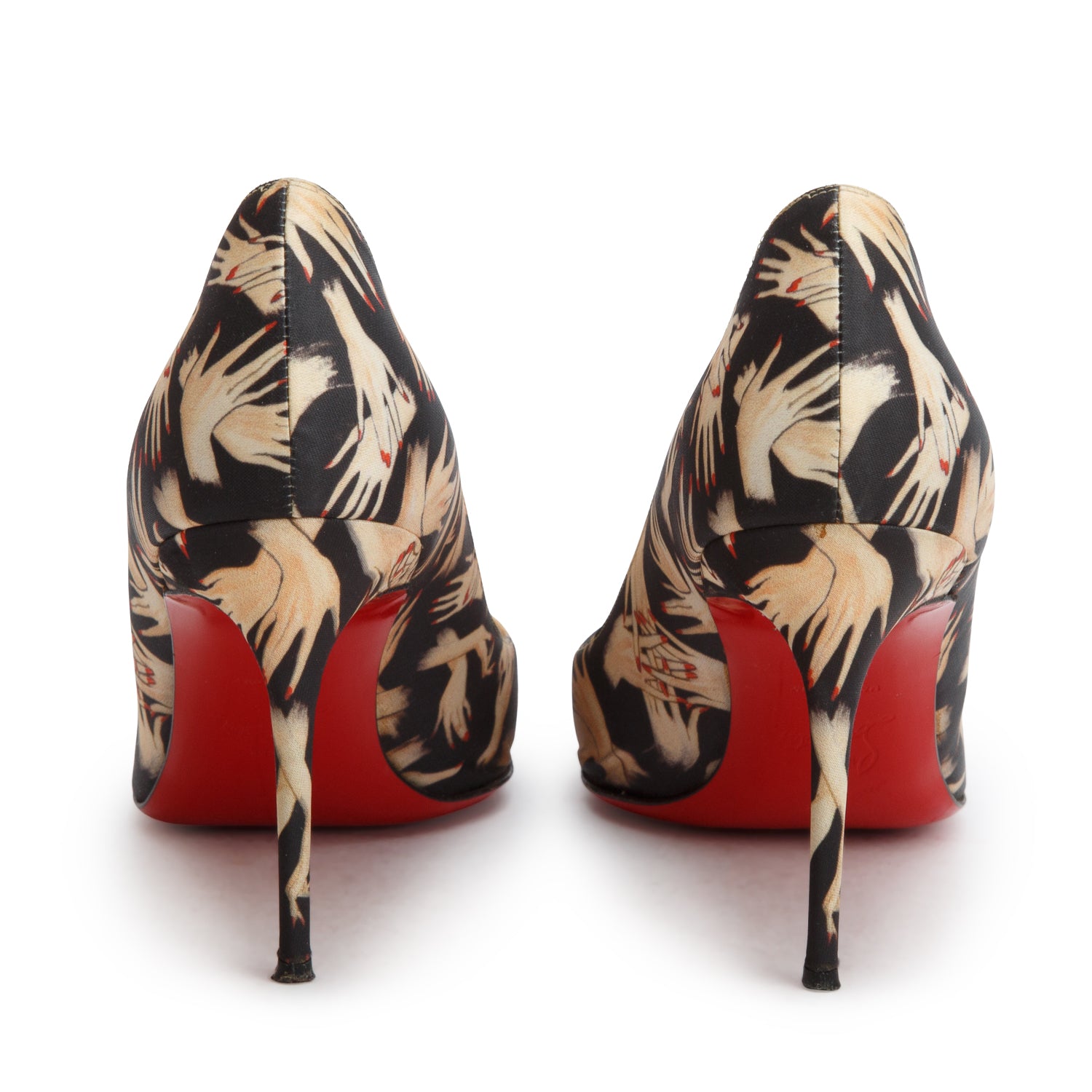 Christian Louboutin Tissu Beauty Print Decolete 554 85 Pumps, Women's Size 40 w/ Box