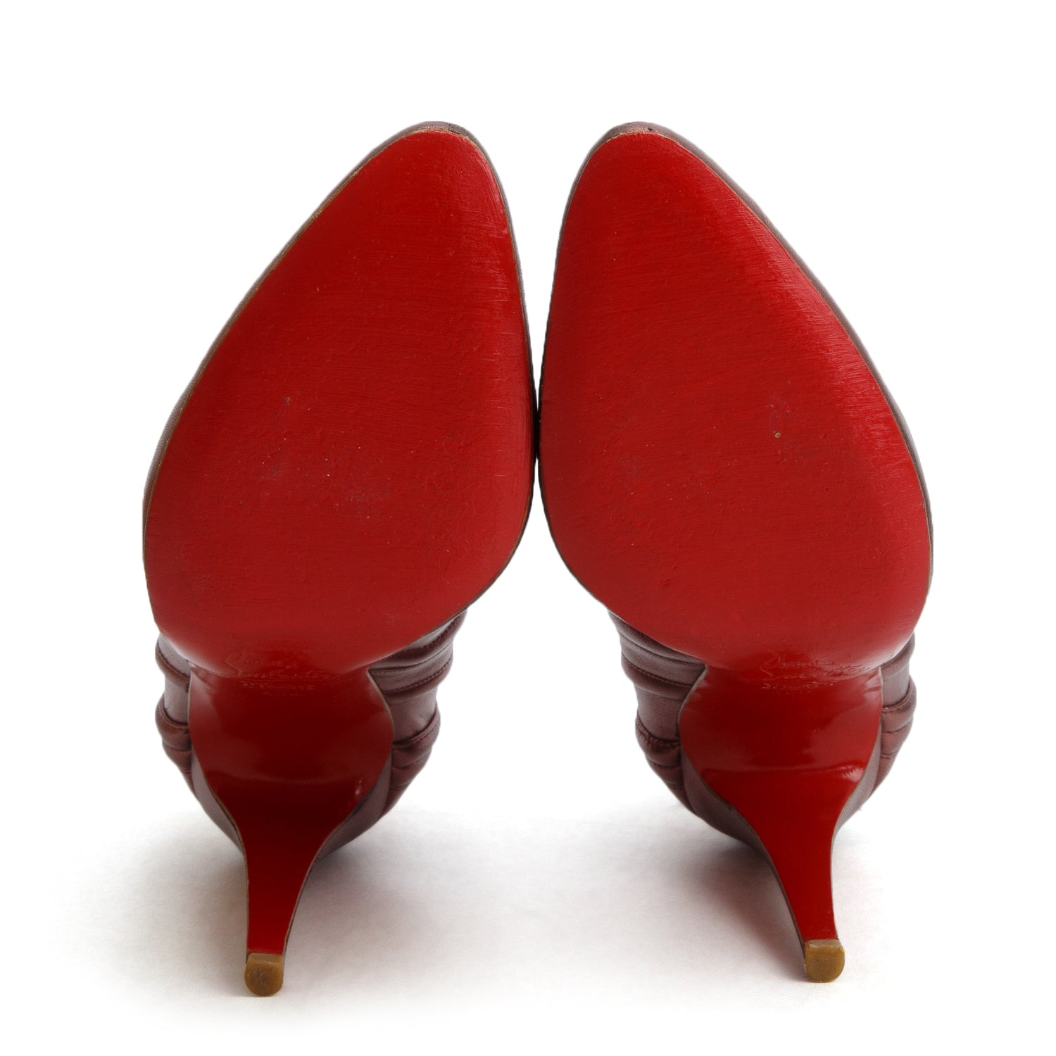 Christian Louboutin Metallic Purple Nappa Laminato Sigourney 100 Booties, Women's Size 40.5 w/ Box