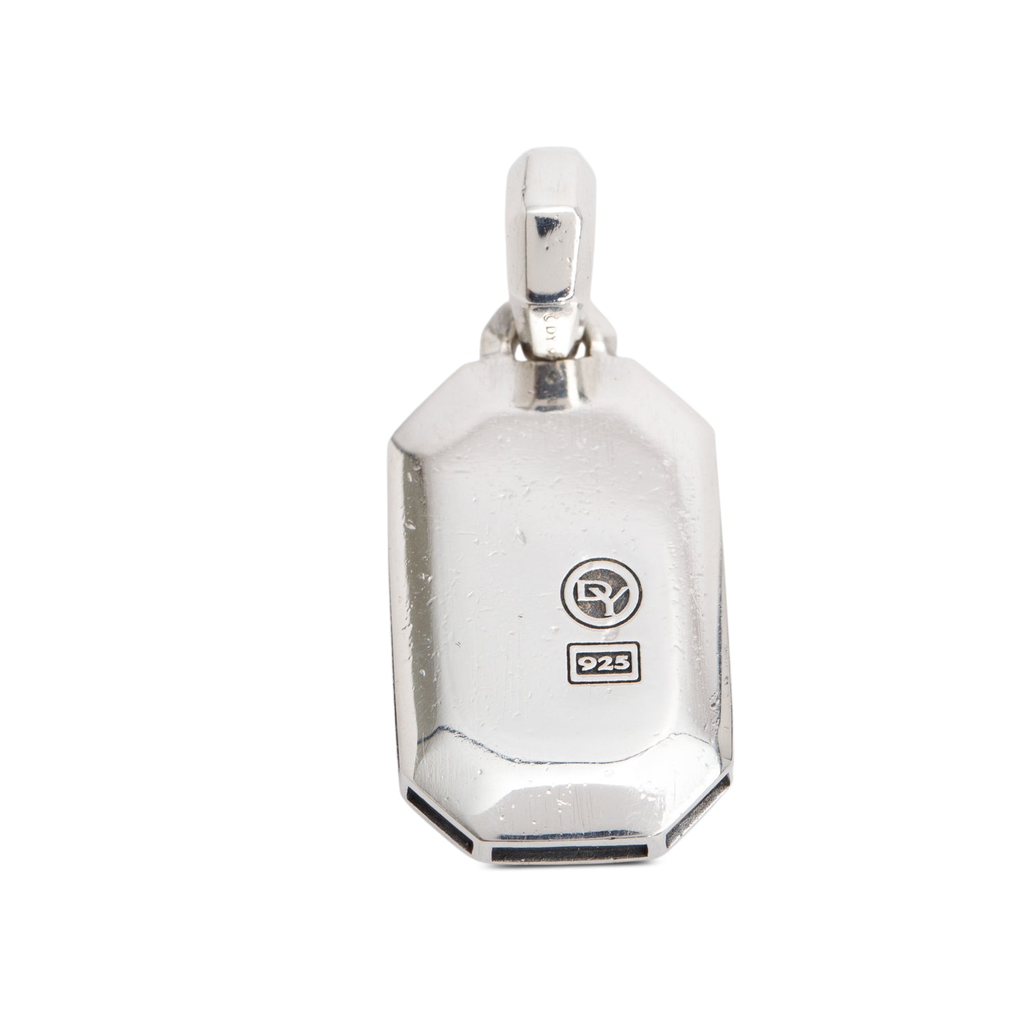 David Yurman Sterling Silver Pave Diamond Streamline Small Amulet Pendant w/ Box