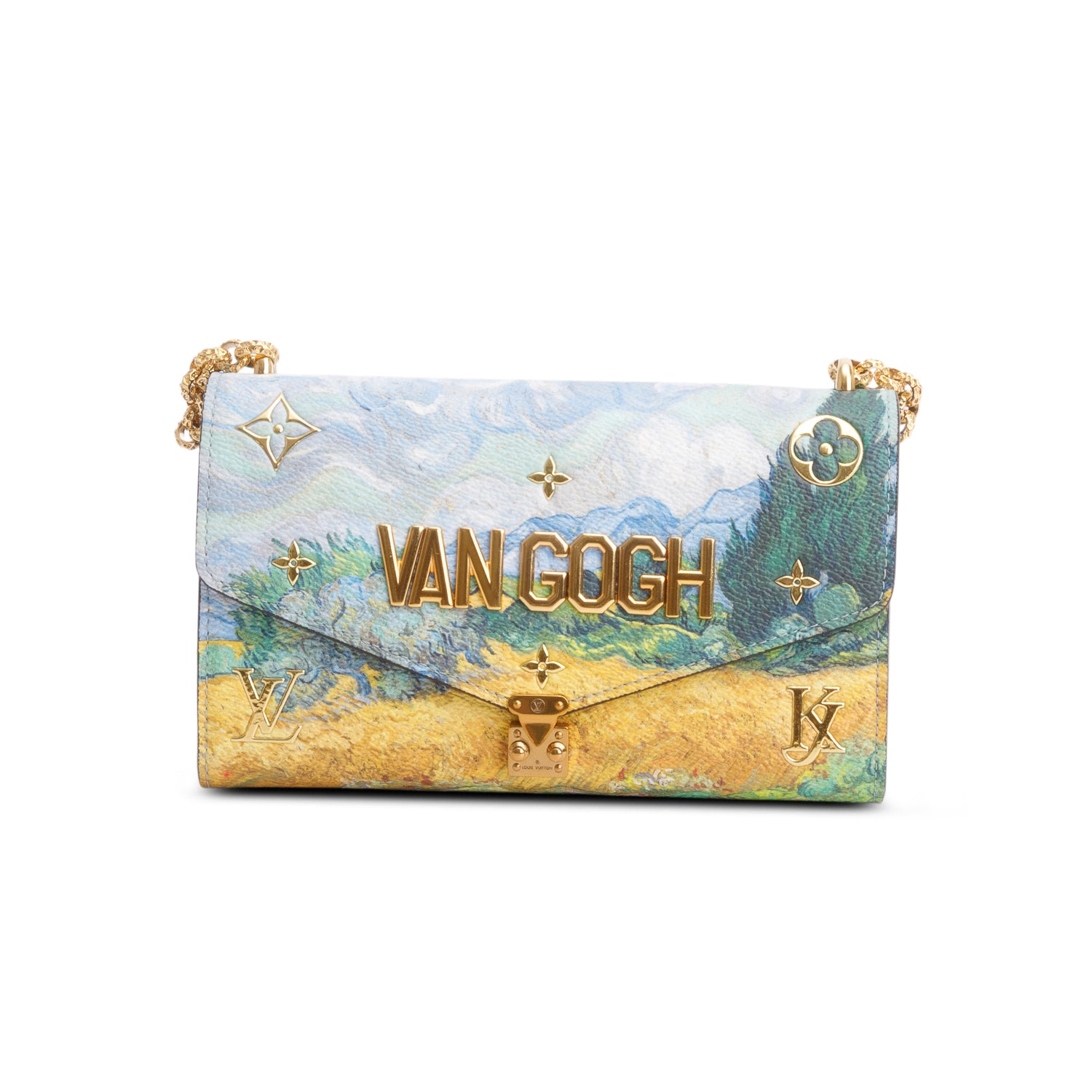 Louis Vuitton Multicolor Masters Van Gogh Chain Wallet w/ Box