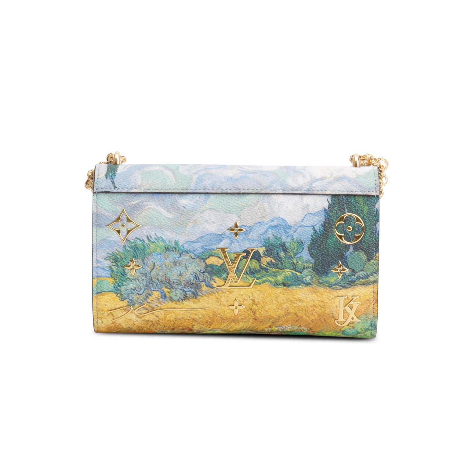 Louis Vuitton Multicolor Masters Van Gogh Chain Wallet w/ Box
