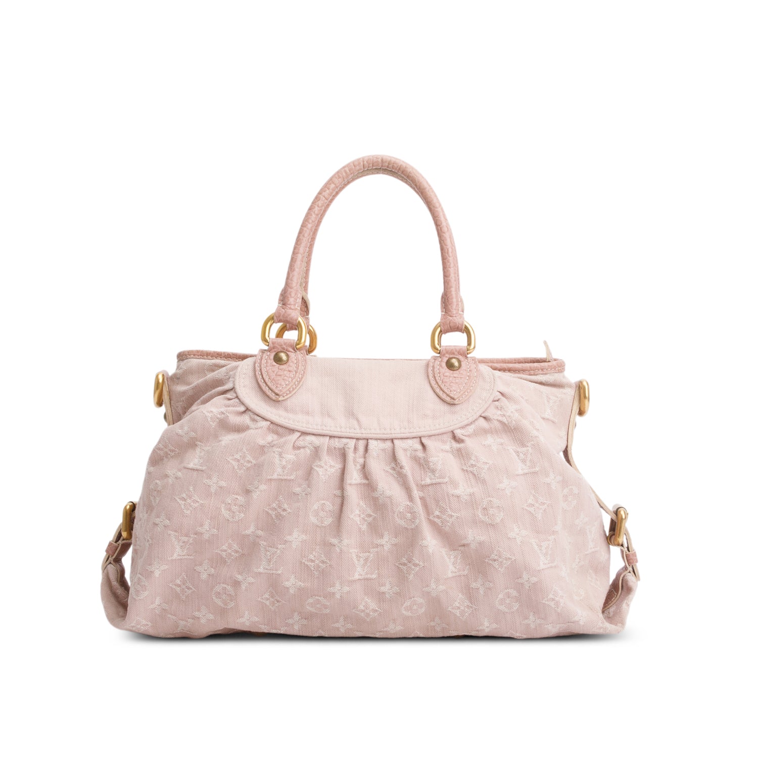 Louis Vuitton Pink Denim Monogram Neo Cabby MM w/ Strap