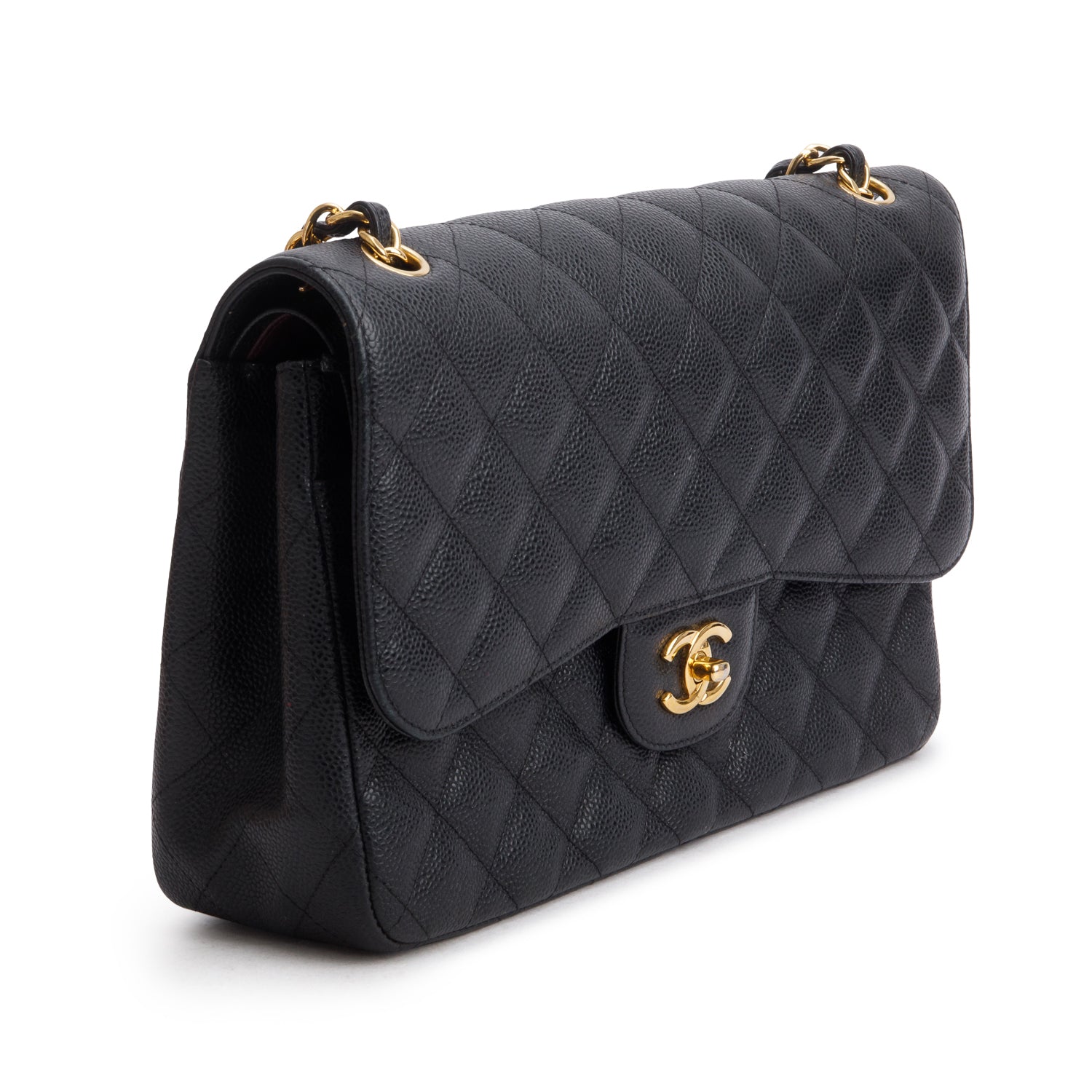 Chanel Black Caviar Jumbo Classic Double Flap Bag