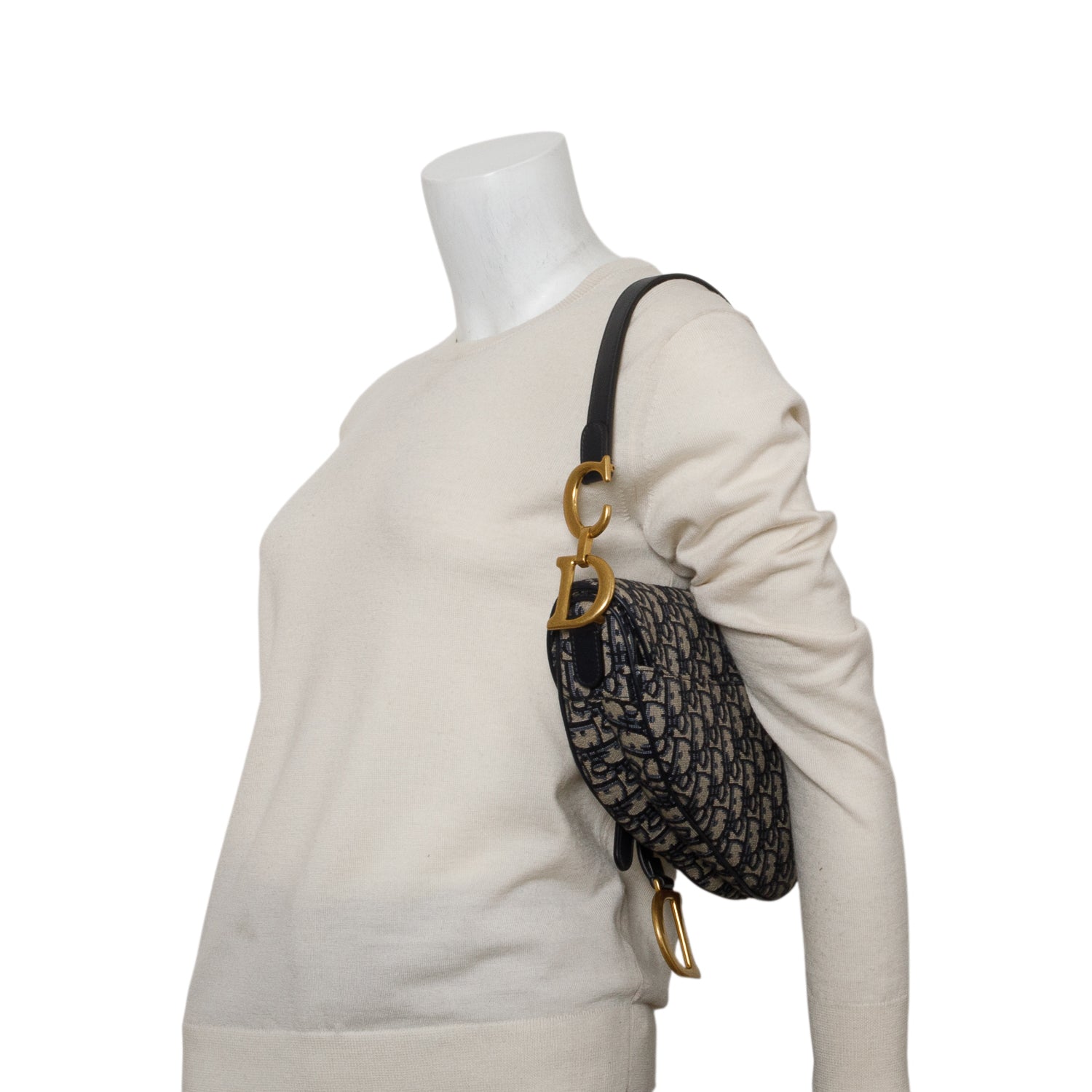Christian Dior 2021 Oblique Medium Saddle Bag w/ Box & Authenticity Card
