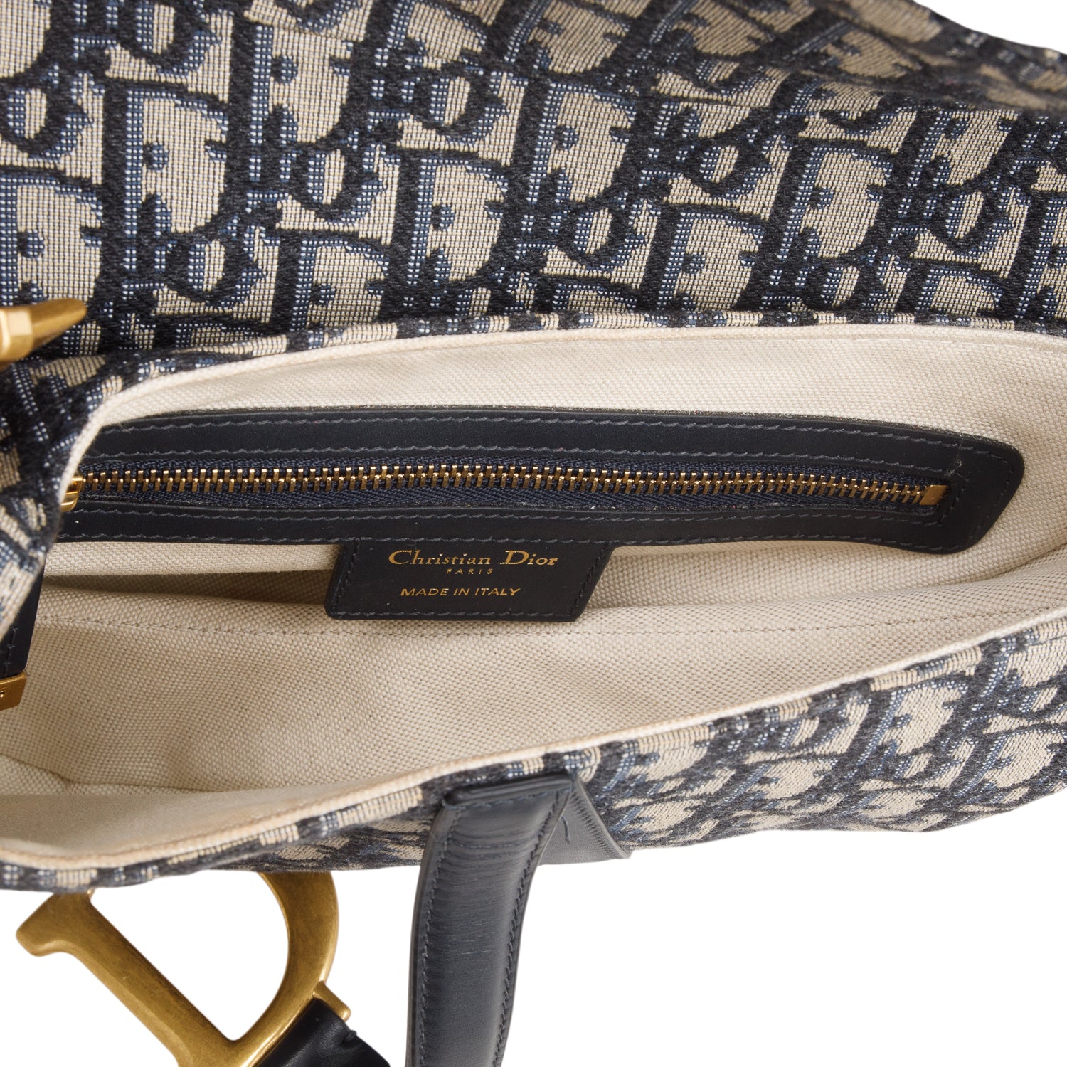Christian Dior 2021 Oblique Medium Saddle Bag w/ Box & Authenticity Card