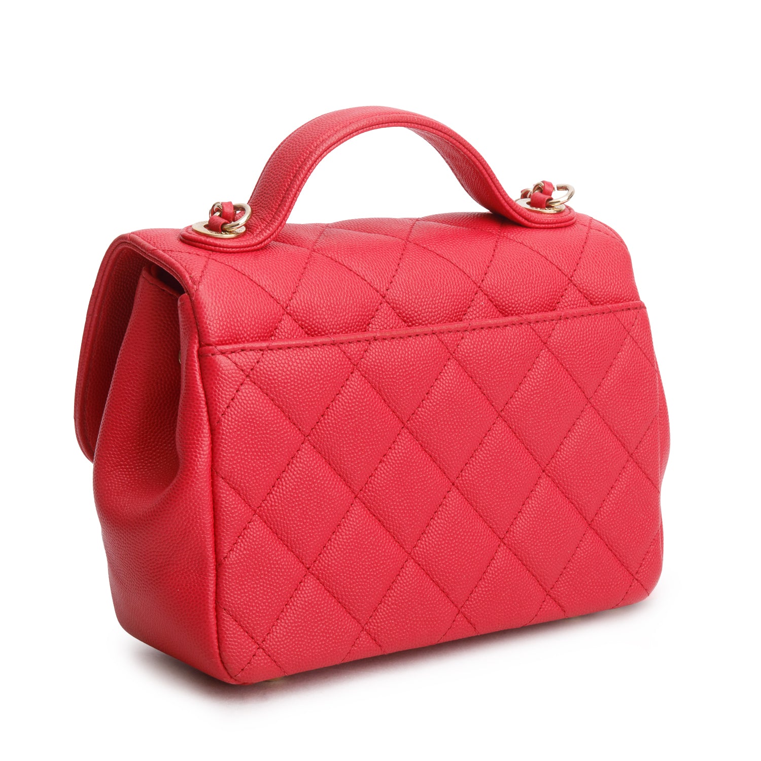 Chanel Red Caviar Quilted Small Business Affinity Flap w/ Authenticity Card