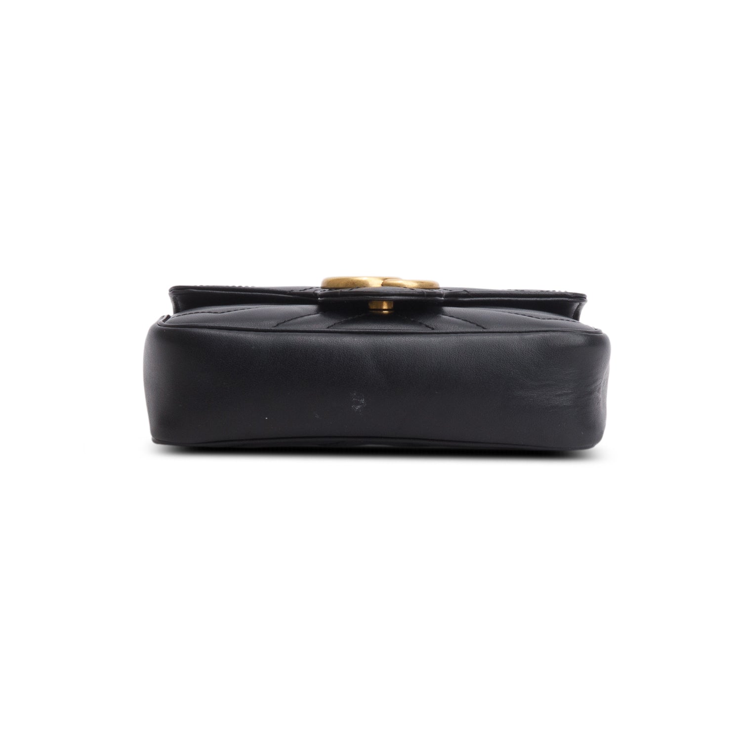 Gucci Black GG Marmont Matelasse Leather Super Mini Bag w/ Box