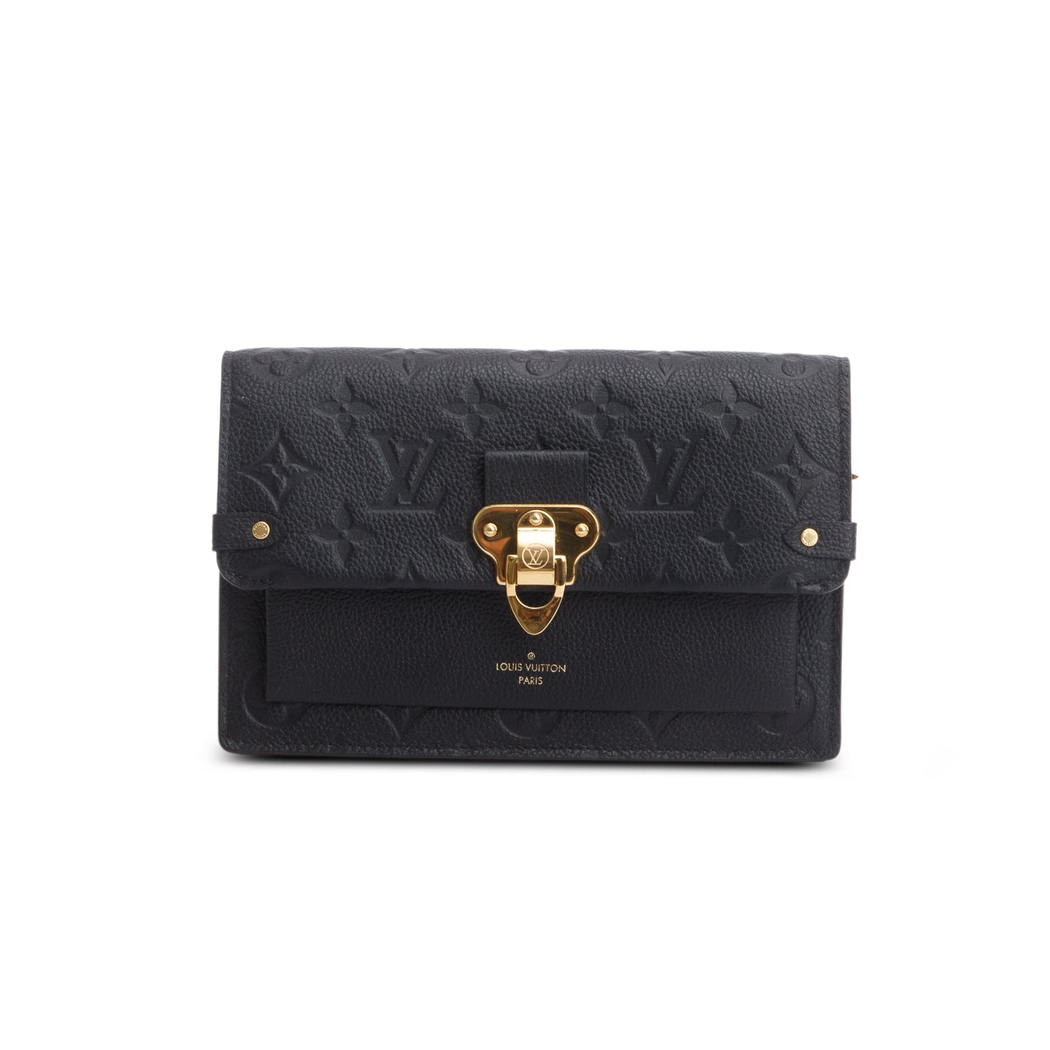 Louis Vuitton Black Empreinte Vavin Chain Wallet w/ Box