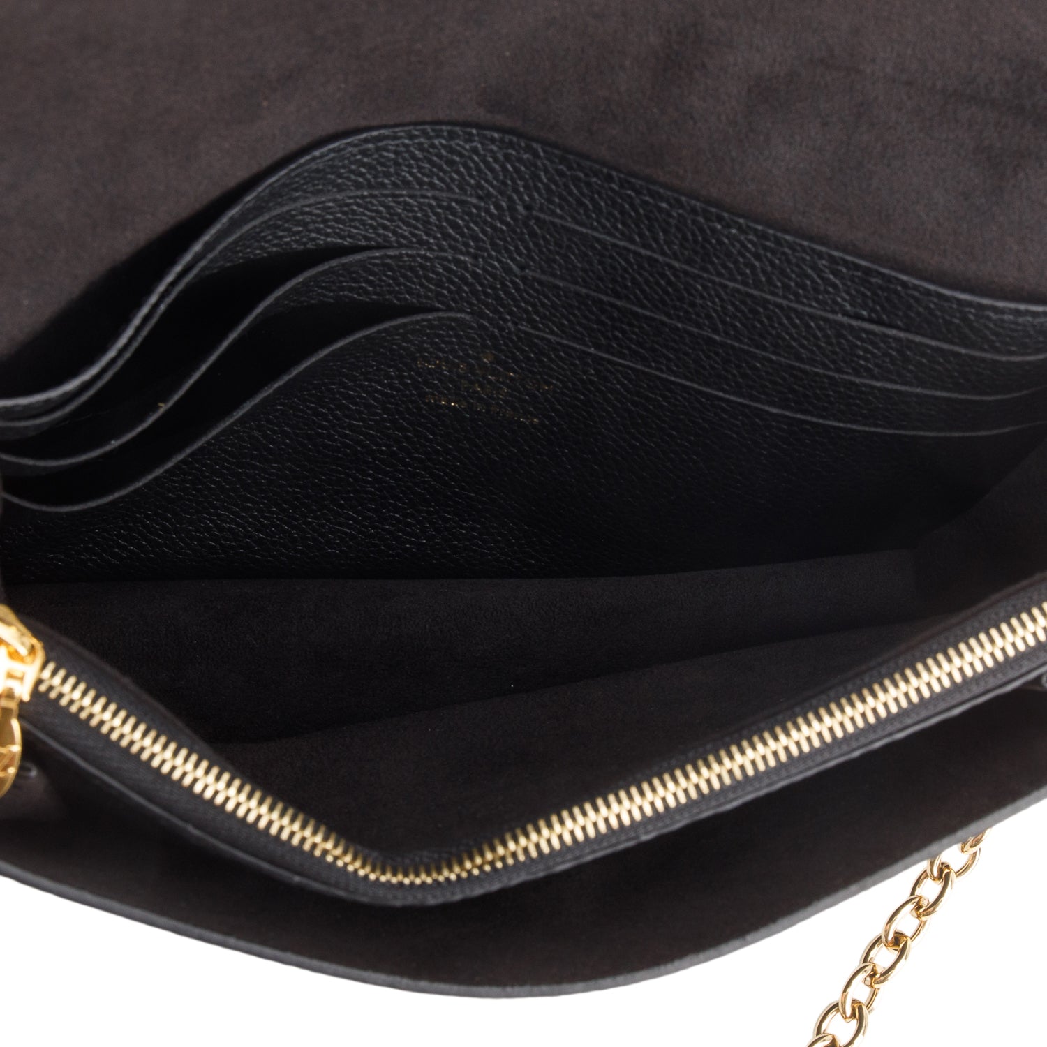 Louis Vuitton Black Empreinte Vavin Chain Wallet w/ Box