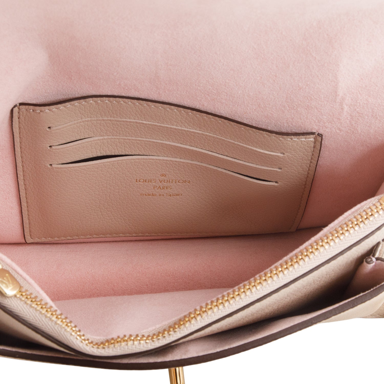 Louis Vuitton Beige Calfskin My Lockme Chain Pochette w/ Box
