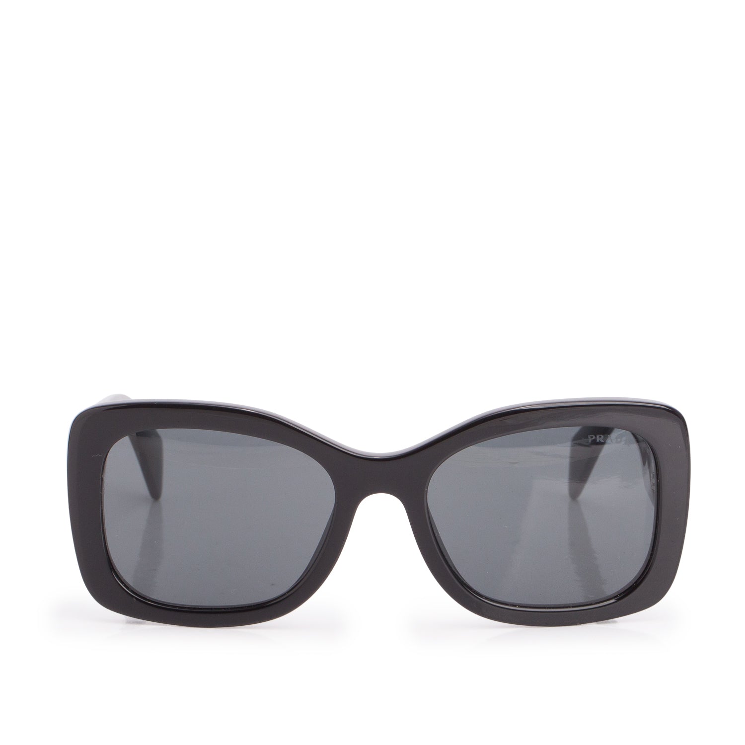Prada Black SPR A08 Black Acetate Butterfly Sunglasses w/ Box & Case