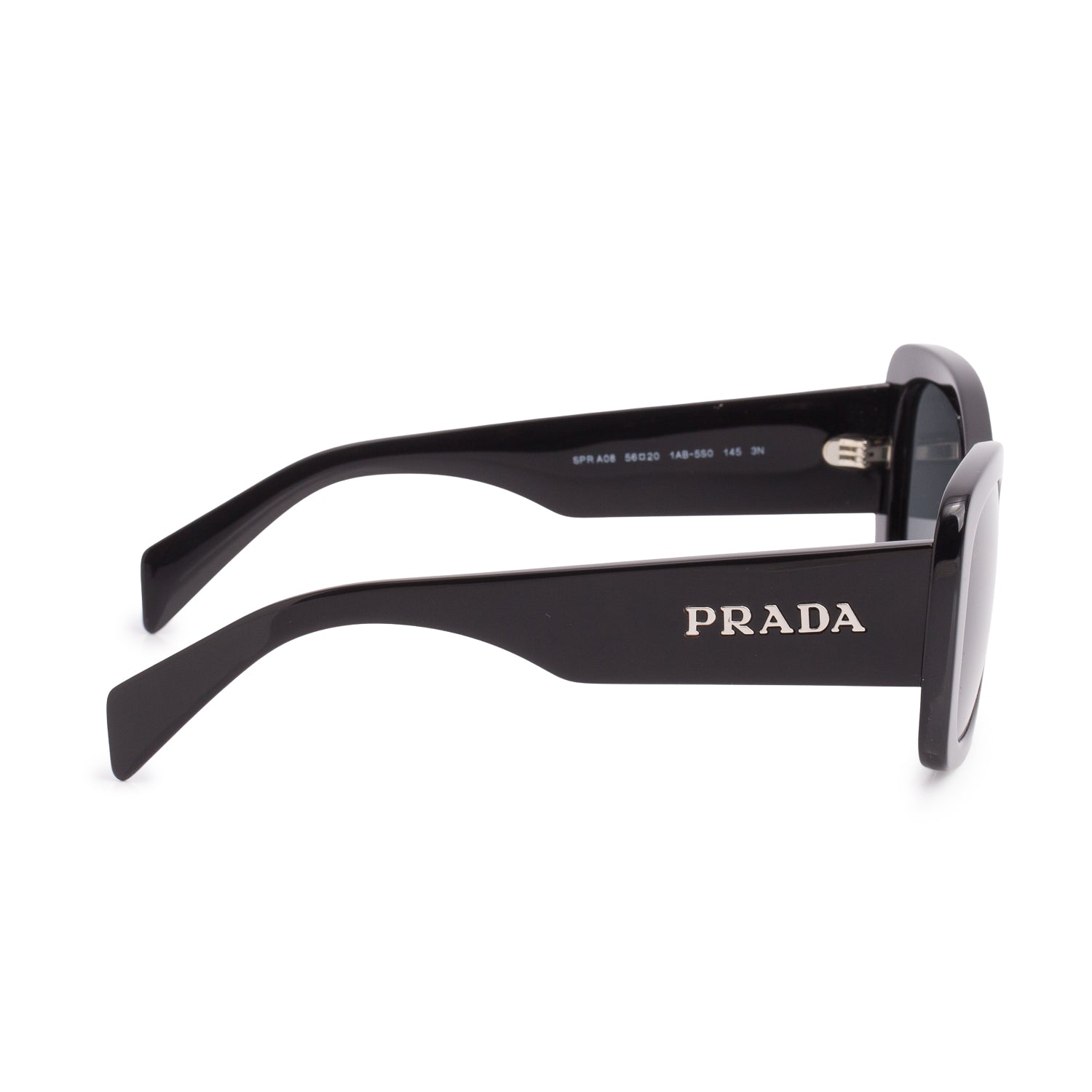 Prada Black SPR A08 Black Acetate Butterfly Sunglasses w/ Box & Case
