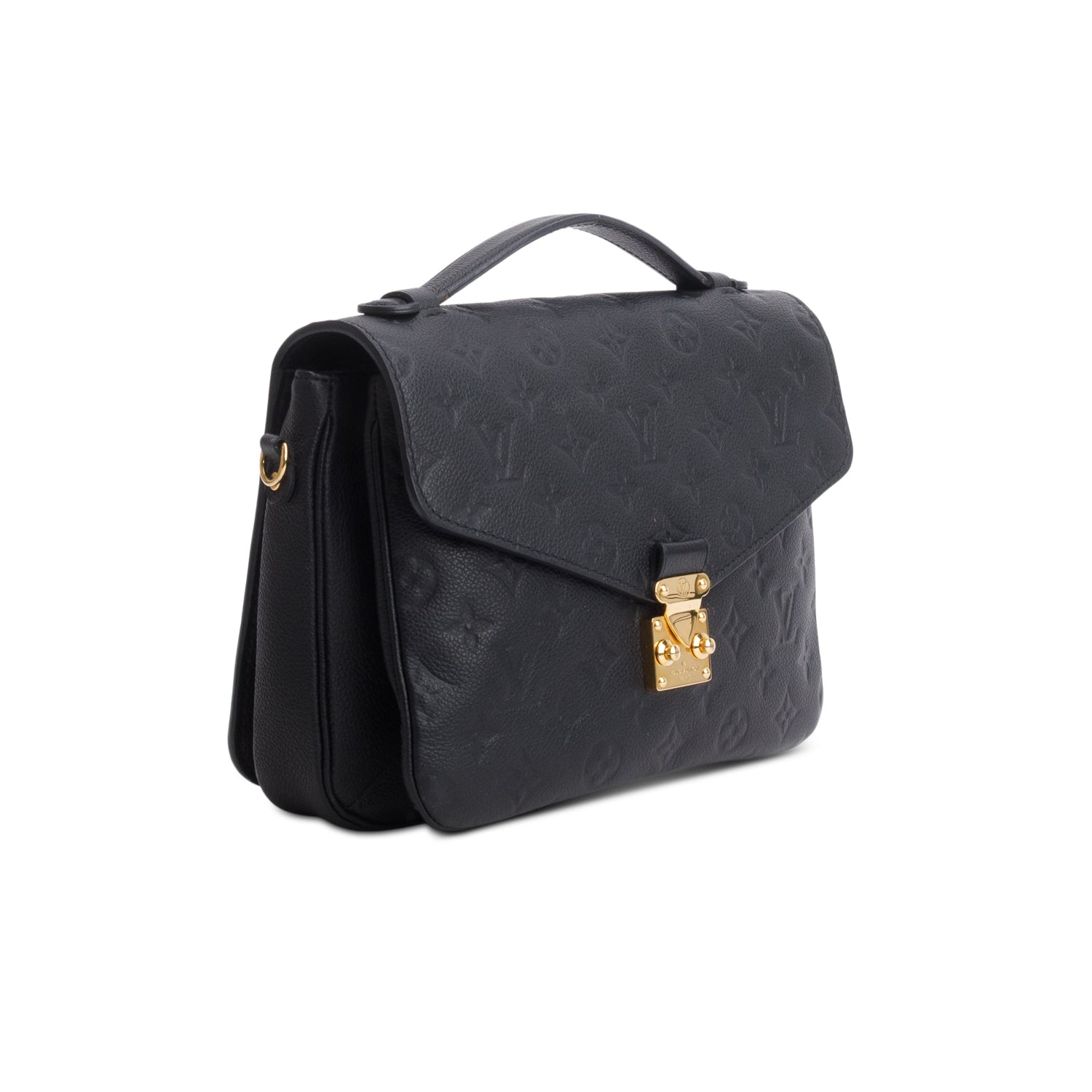 Louis Vuitton Black Monogram Empreinte Pochette Metis w/ Strap