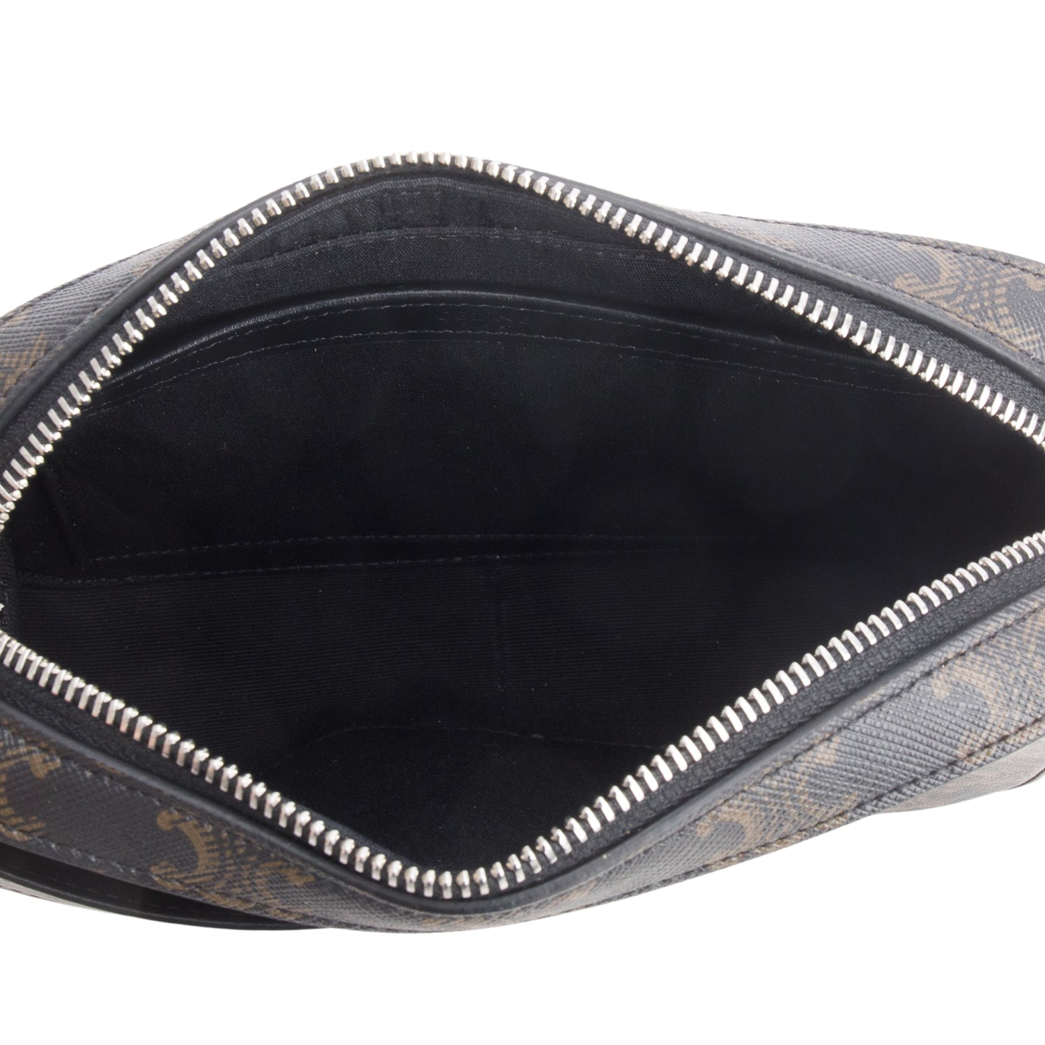 Celine 2023 Black Triomphe Canvas Small Messenger Bag