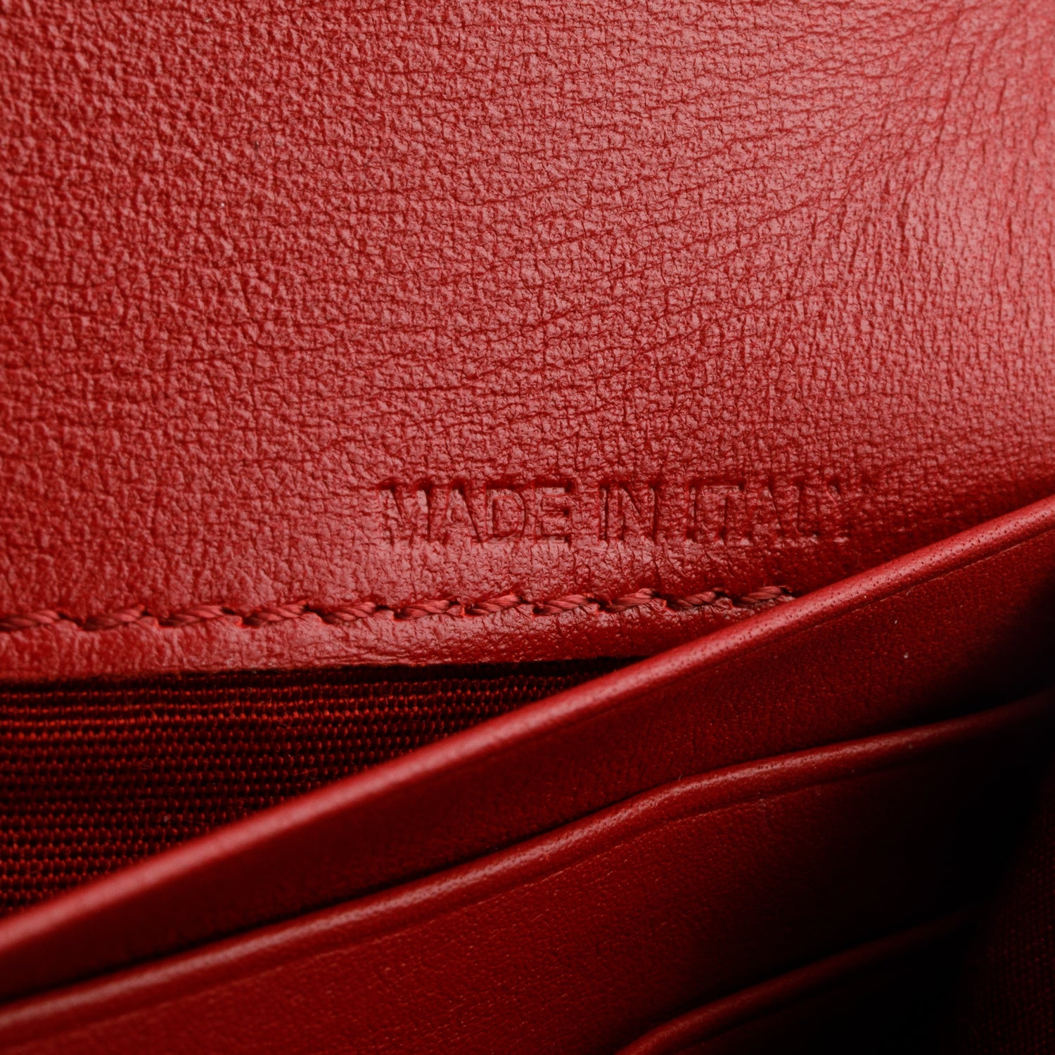 Valentino Red Calfskin Leather Rockstud Wrislet Travel Wallet