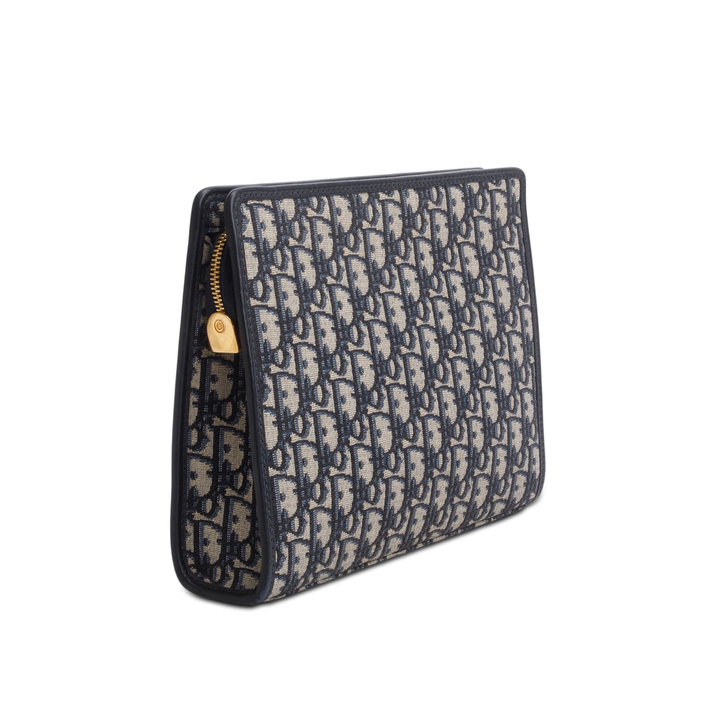 Christian Dior 2022 Blue Dior Oblique Jacquard Dea 30 Montaigne Pouch w/ Strap