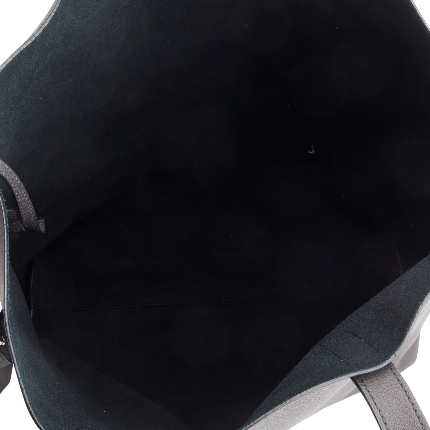 Saint Laurent Grey Calfskin Leather N/S Shopping Tote w/ Pouch