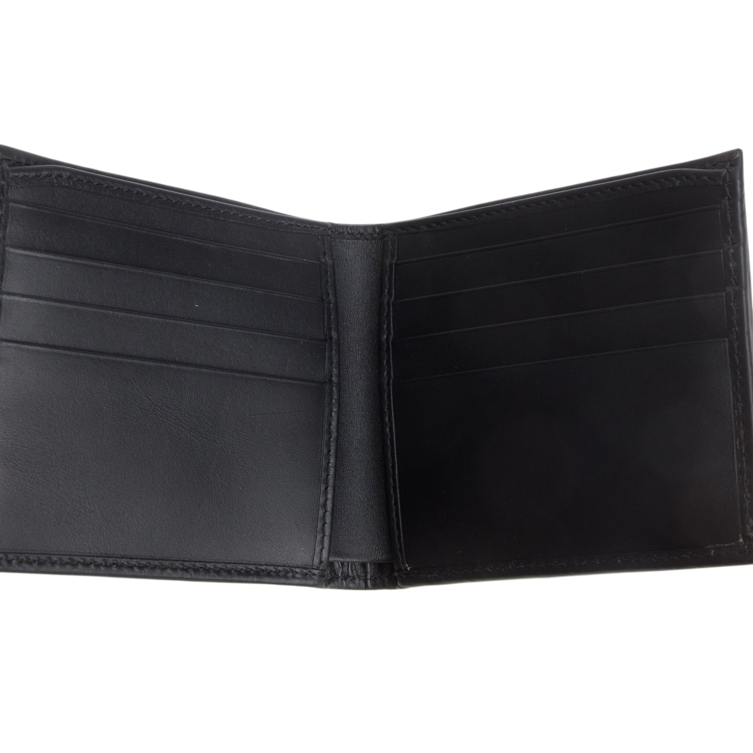 Gucci Black GG Supreme Monogram Bi-Fold Wallet w/ Box