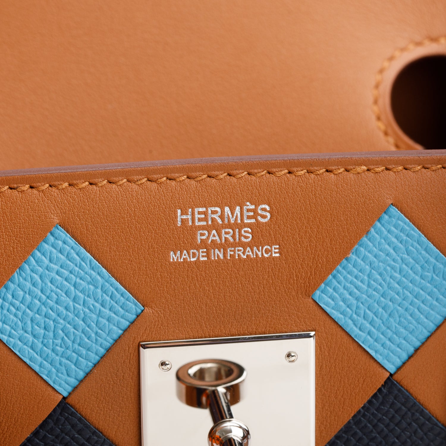 Hermes Gold/Blue Du Nord/BlueIndigo Swift Epsom Birkin 30 Tressage