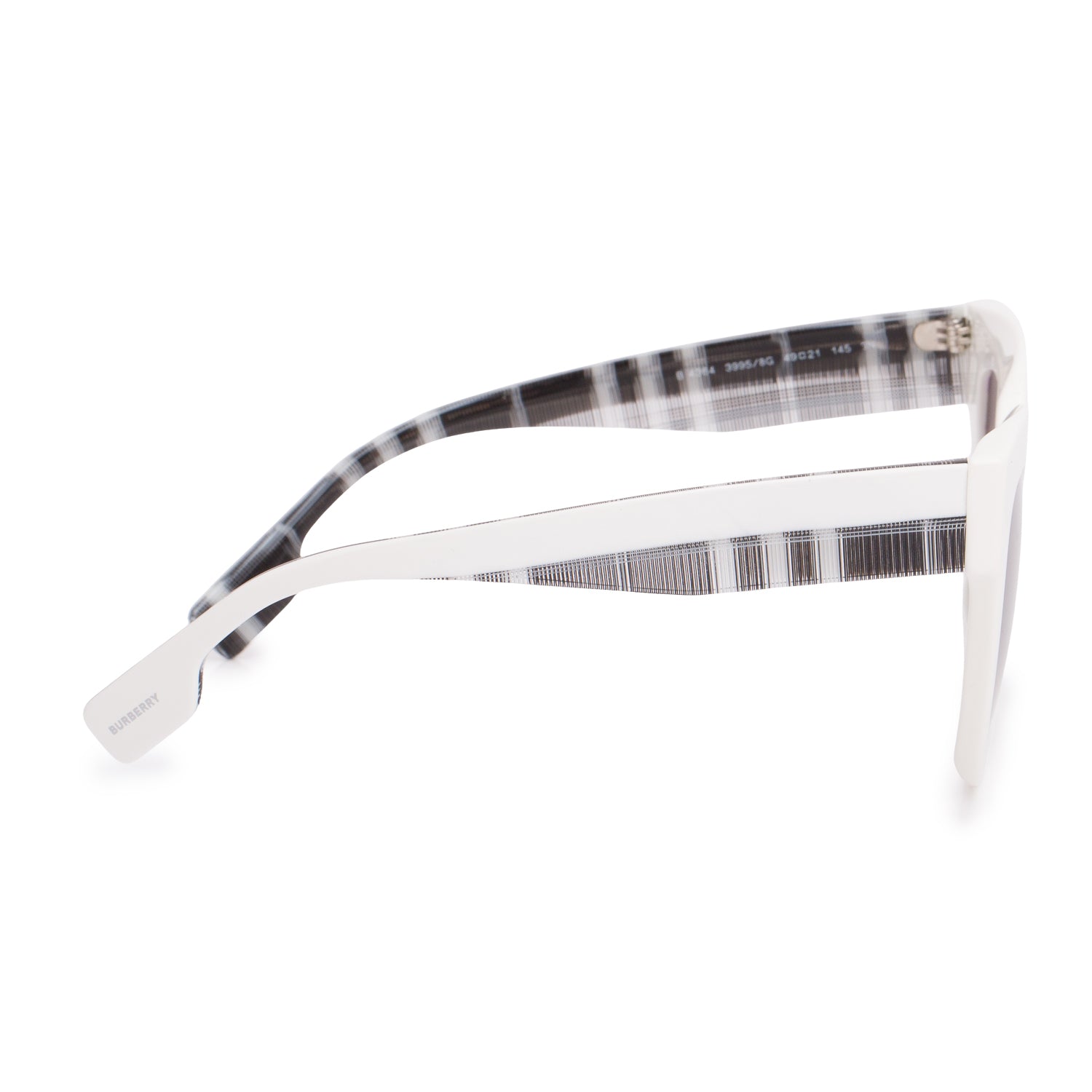 Burberry BE 4364 White Acetate Kitty Square Sunglasses