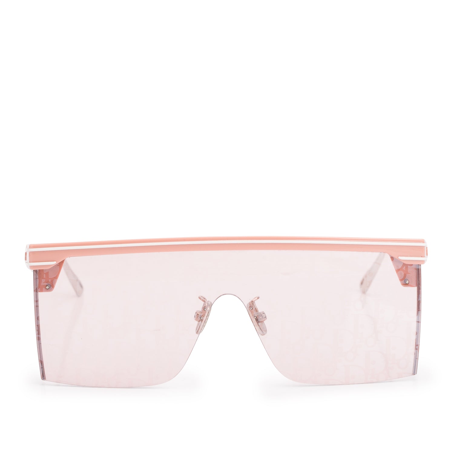 Christian Dior Pink DiorClub M1U Shield Mask Sunglasses w/ Box & Case