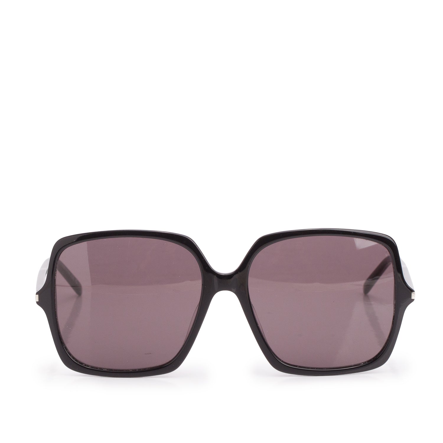 Saint Laurent SL 591 Black Acetate Square Sunglasses w/ Case