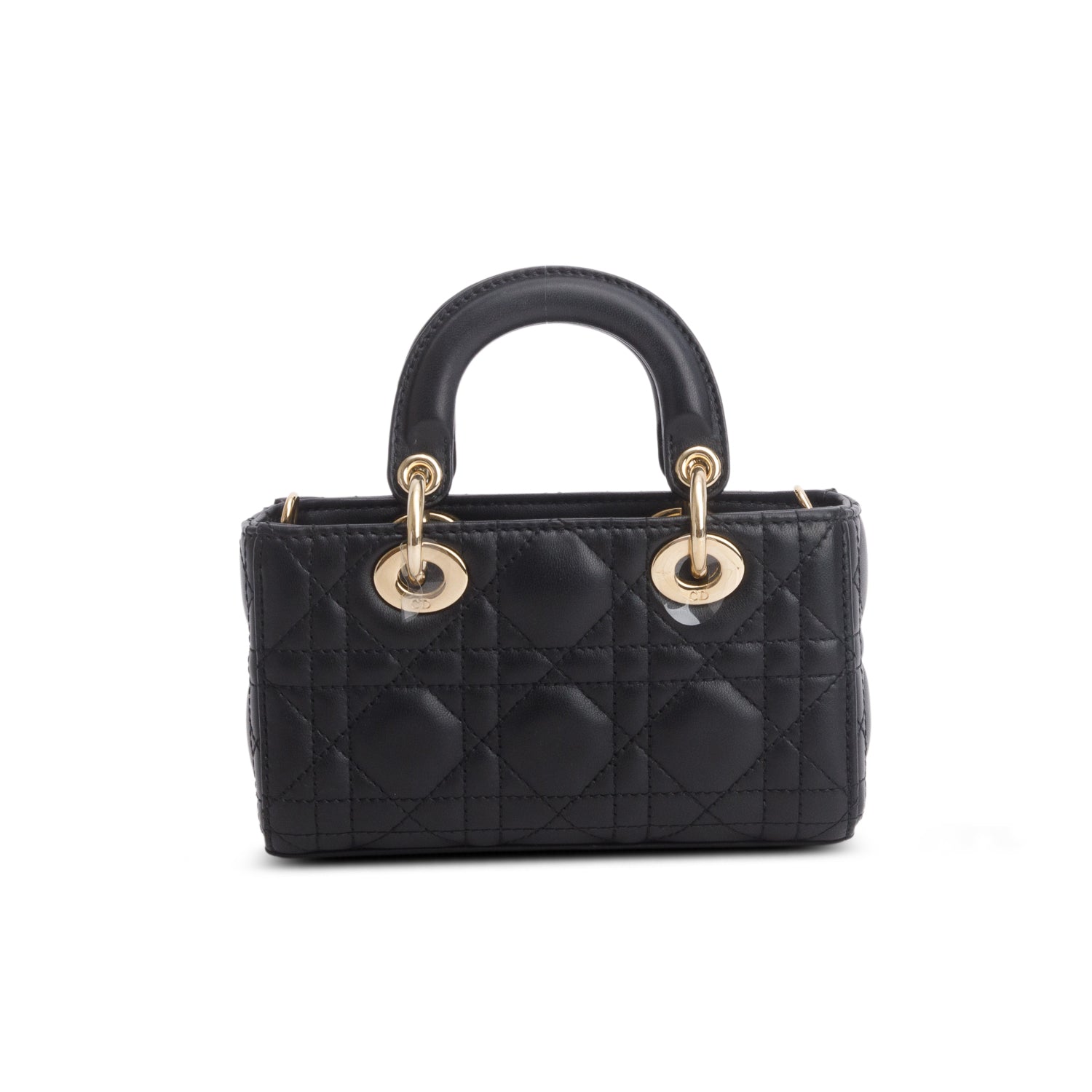 Christian Dior 2025 Black Lambskin Cannage Micro Lady D-Joy w/ Box