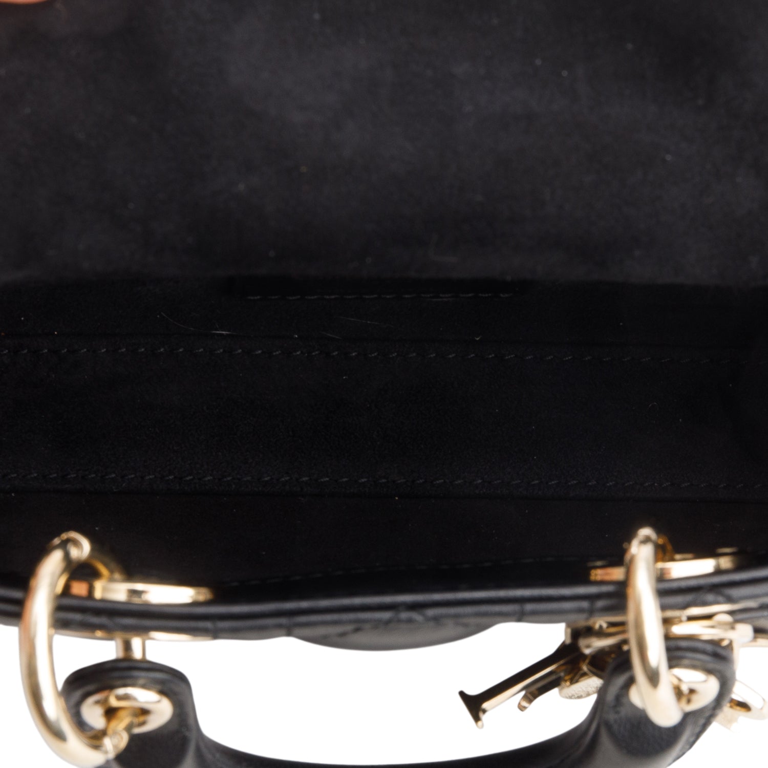 Christian Dior 2025 Black Lambskin Cannage Micro Lady D-Joy w/ Box