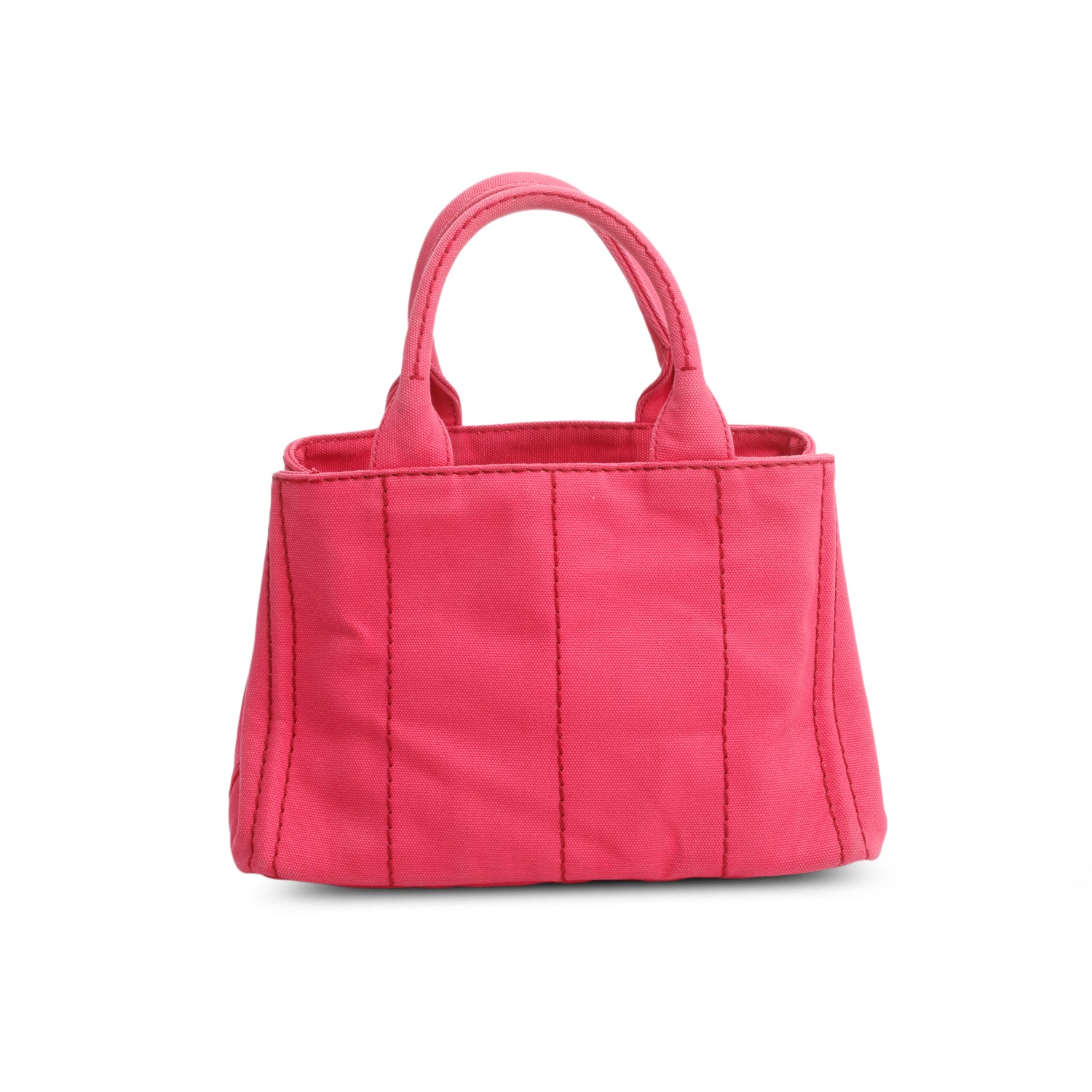 Prada Pink Canvas Small Canapa Logo Tote w/ Strap