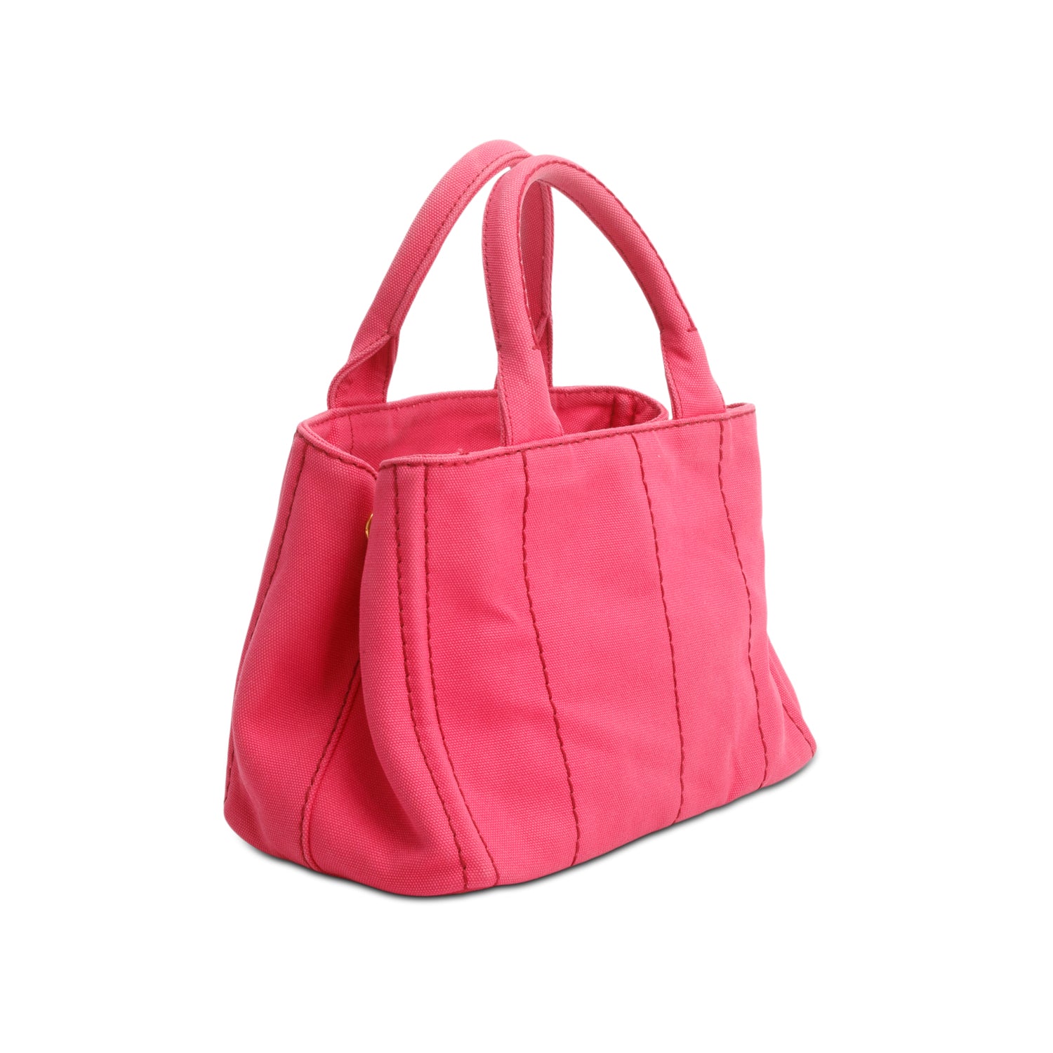 Prada Pink Canvas Small Canapa Logo Tote w/ Strap