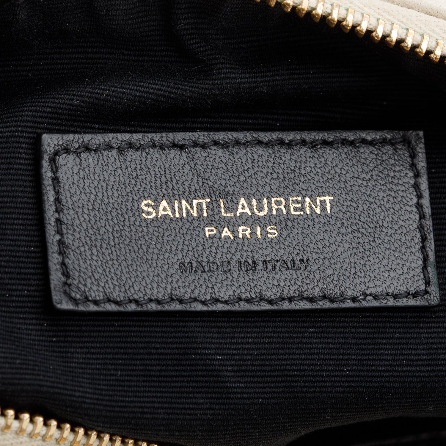 Saint Laurent 2022 Ivory Quilted Lambskin Leather Mini Sade Tube Bag