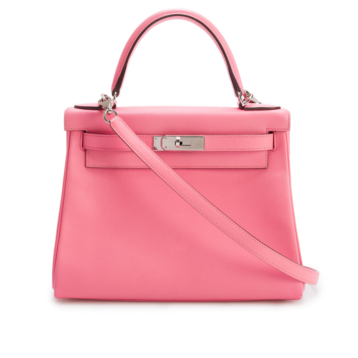 Hermes 2020 Rose D'ete Togo Kelly II Retourne 28 w/ Box & Strap