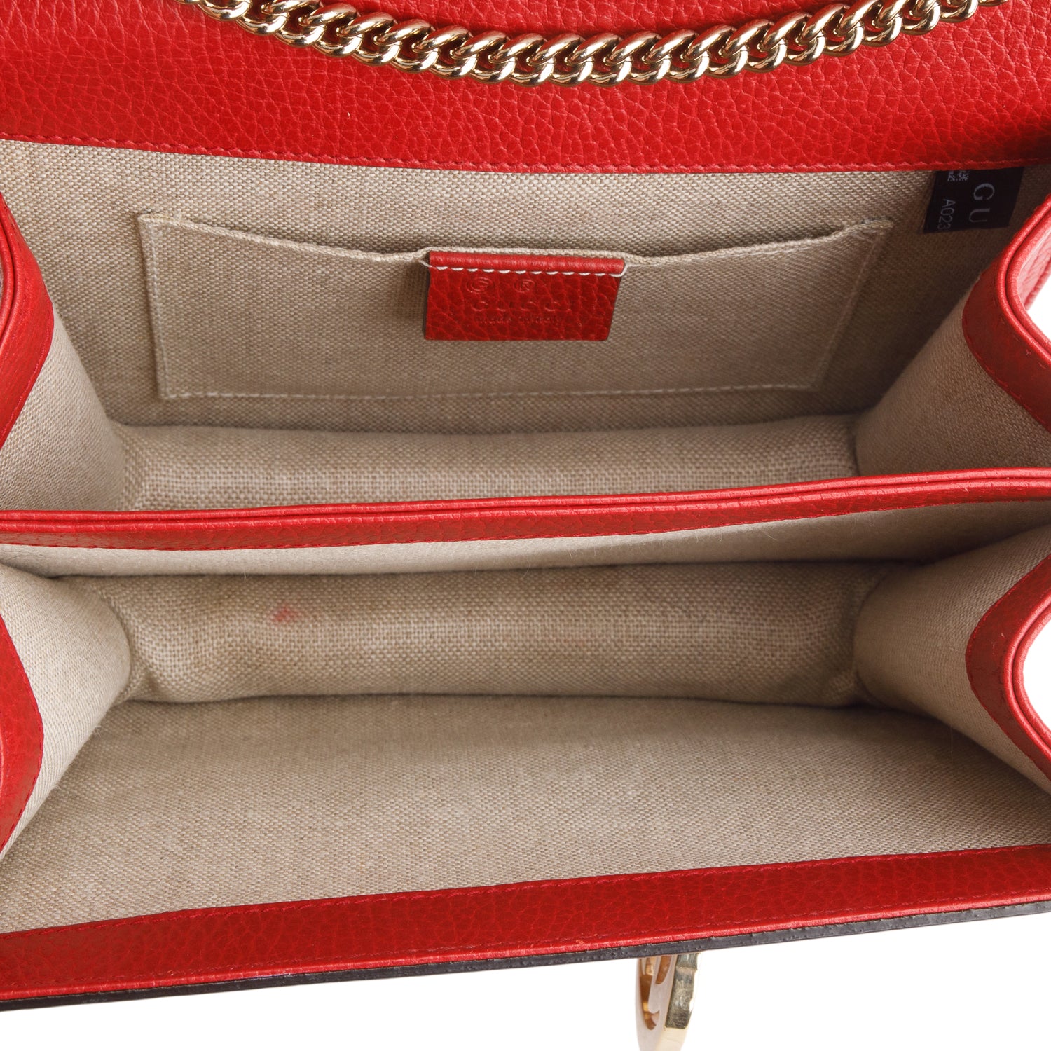 Gucci Red Dollar Calfskin Small Interlocking G Shoulder Bag