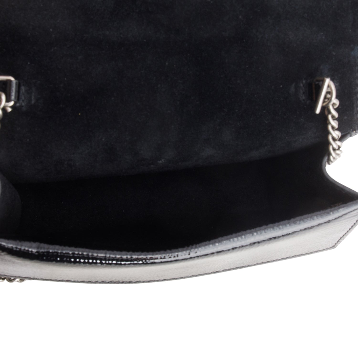 Gucci Black Crinkled Patent Super Mini Dionysus Shoulder Bag