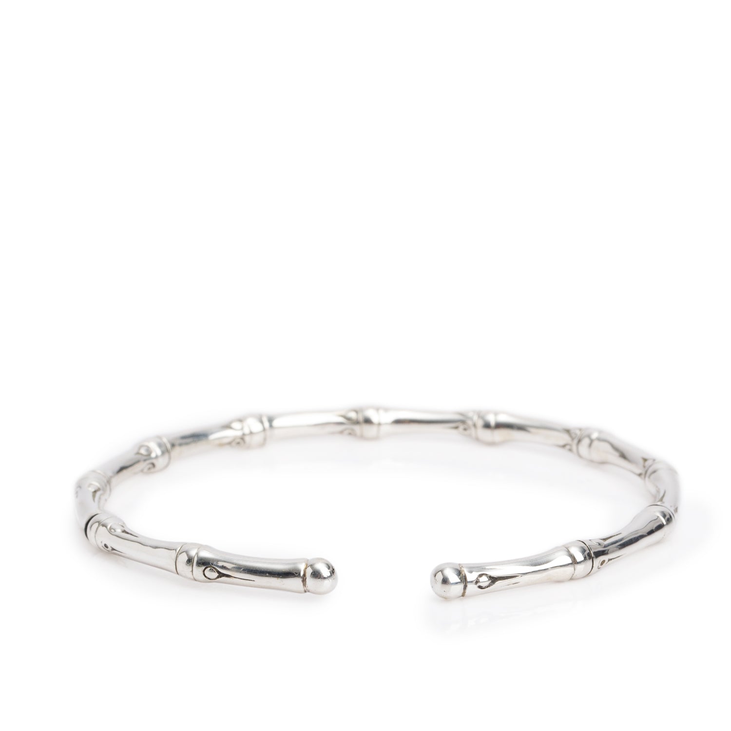 John Hardy Sterling Silver Narrow Bamboo Cuff Bracelet