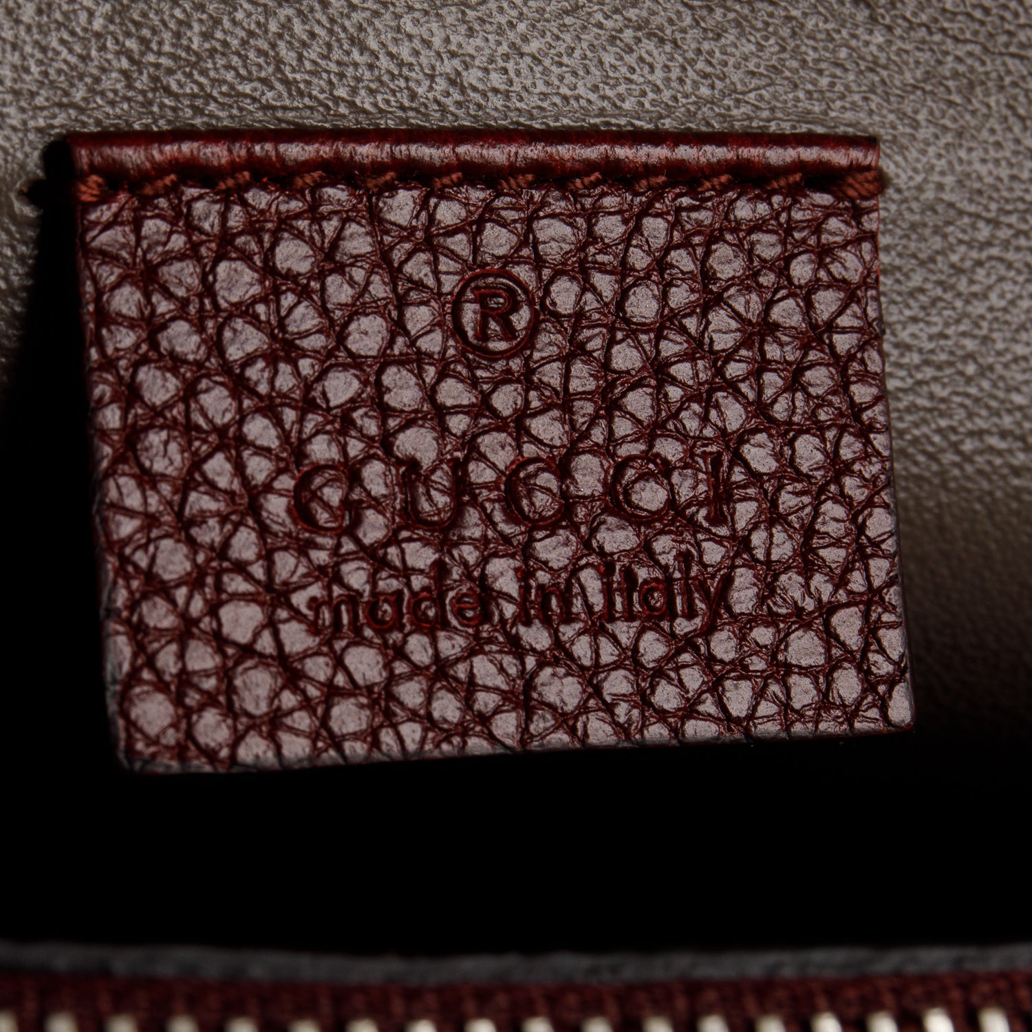 Gucci Burgundy Grainy Calfskin Medium Zumi Top Handle w/ Strap