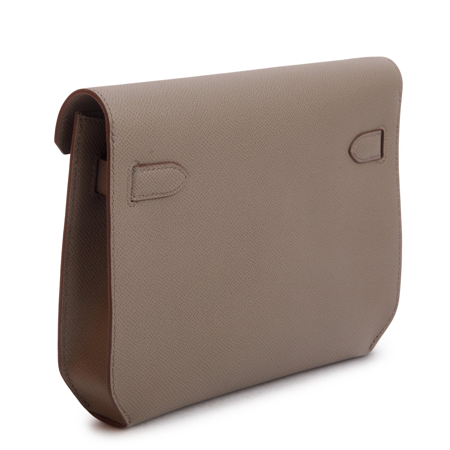 Hermes Etain Epsom Calfskin Kelly Depeches 25 Pouch w/ Box