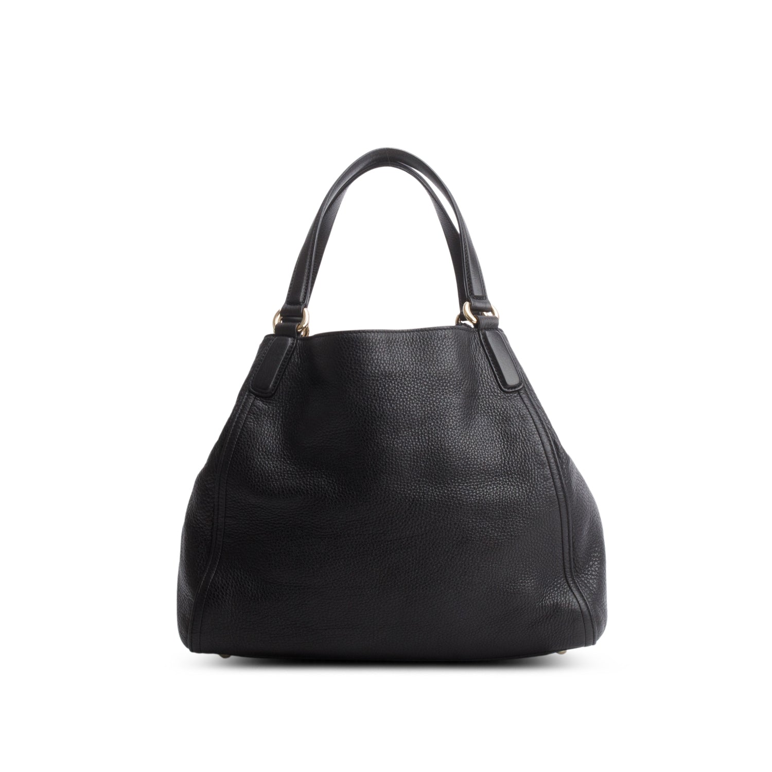 Gucci Black Pebbled Calfskin Medium Soho Shoulder Bag