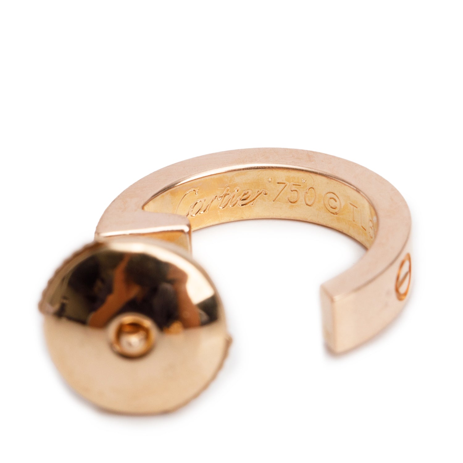 Cartier 18k Rose Gold Love Hoop Earrings, Small Model w/ Box & Receipt