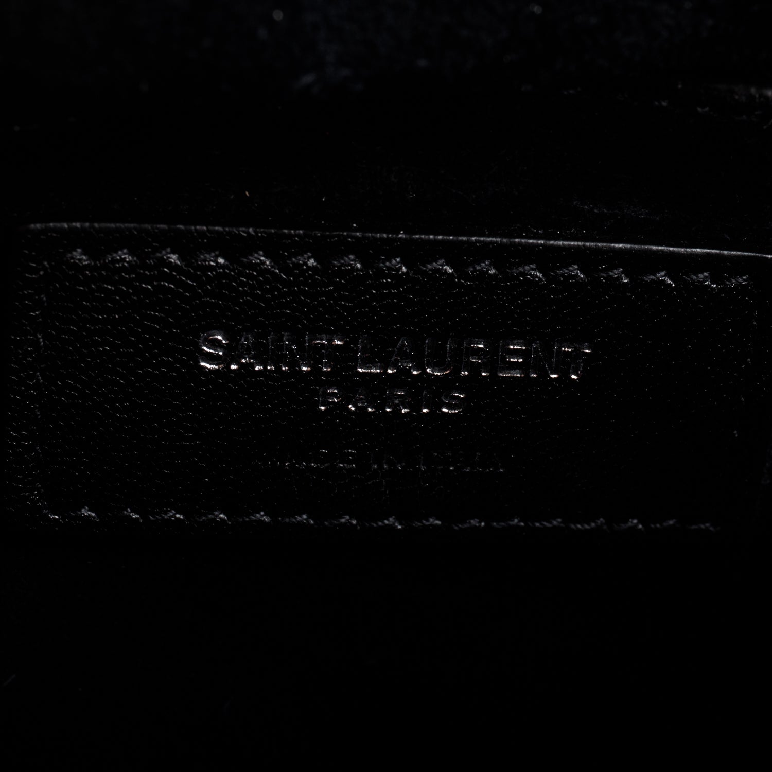 Saint Laurent 2022 Black Calfskin Croc Embossed Large Sunset Shoulder Bag