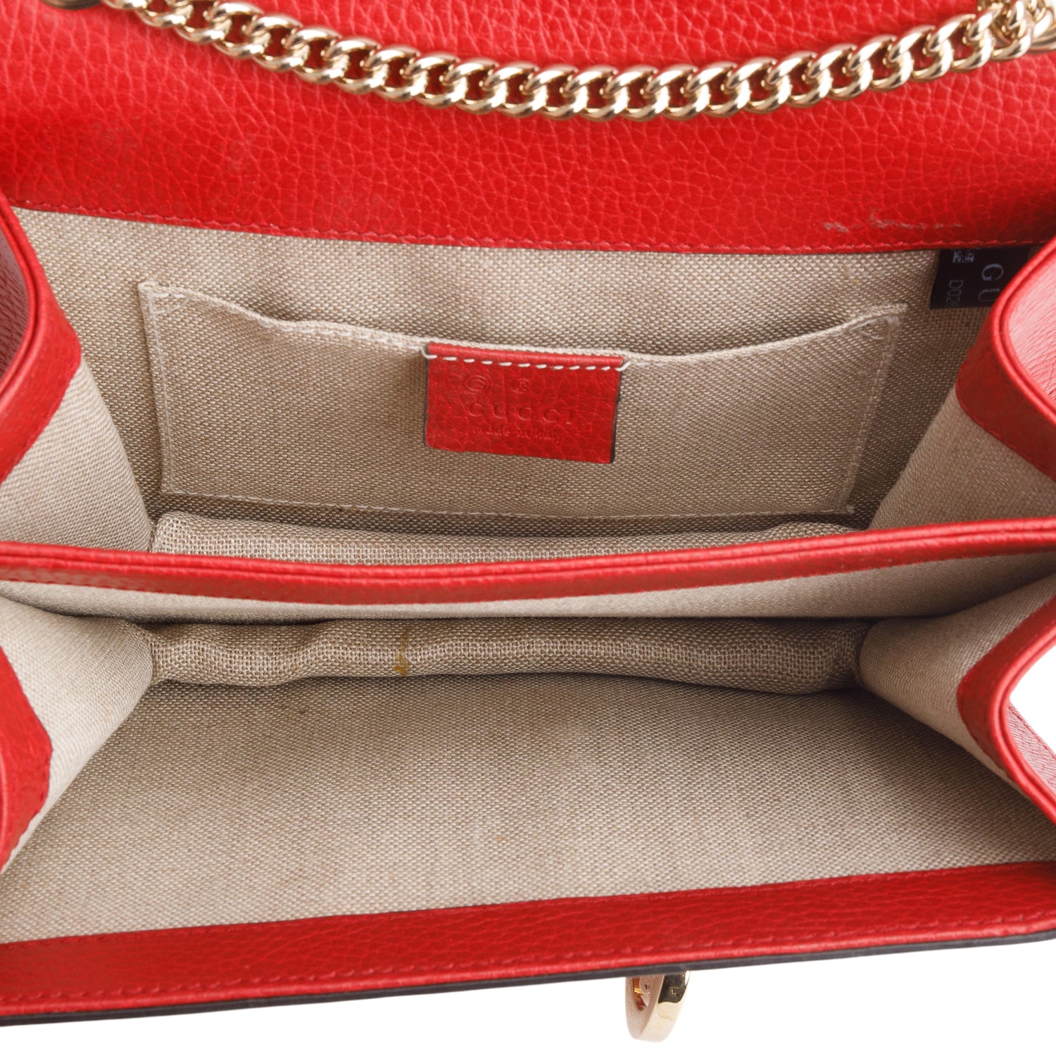 Gucci Red Dollar Calfskin Small Interlocking G Shoulder Bag