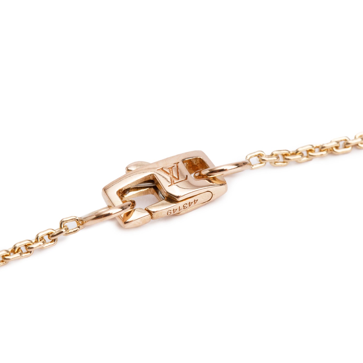 Louis Vuitton 18k Rose Gold Lockit Pendant Necklace